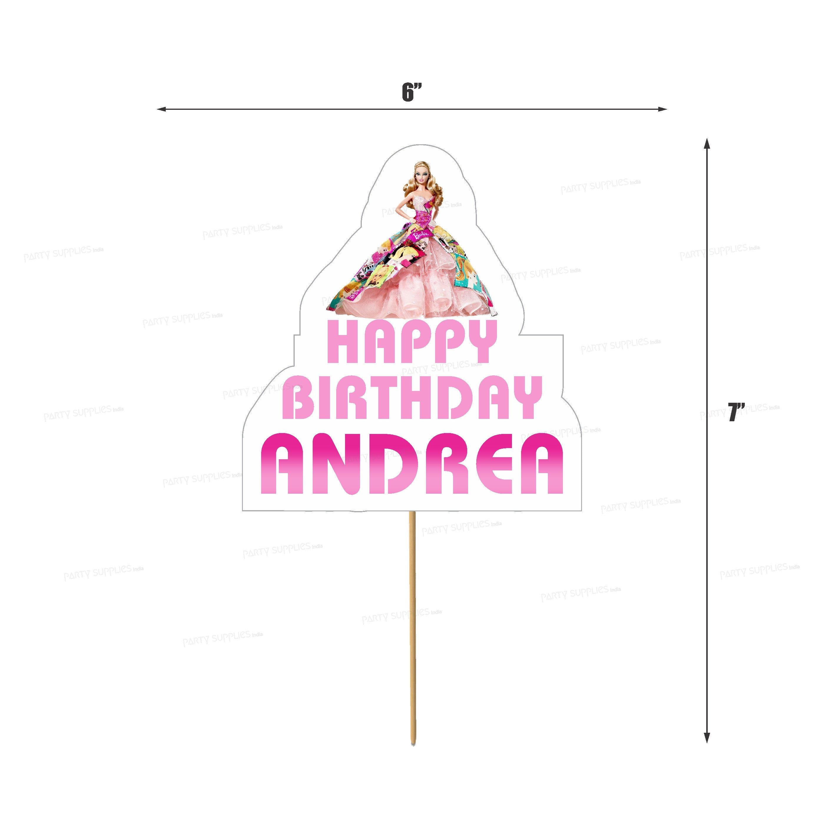 Barbie Theme Cake Topper