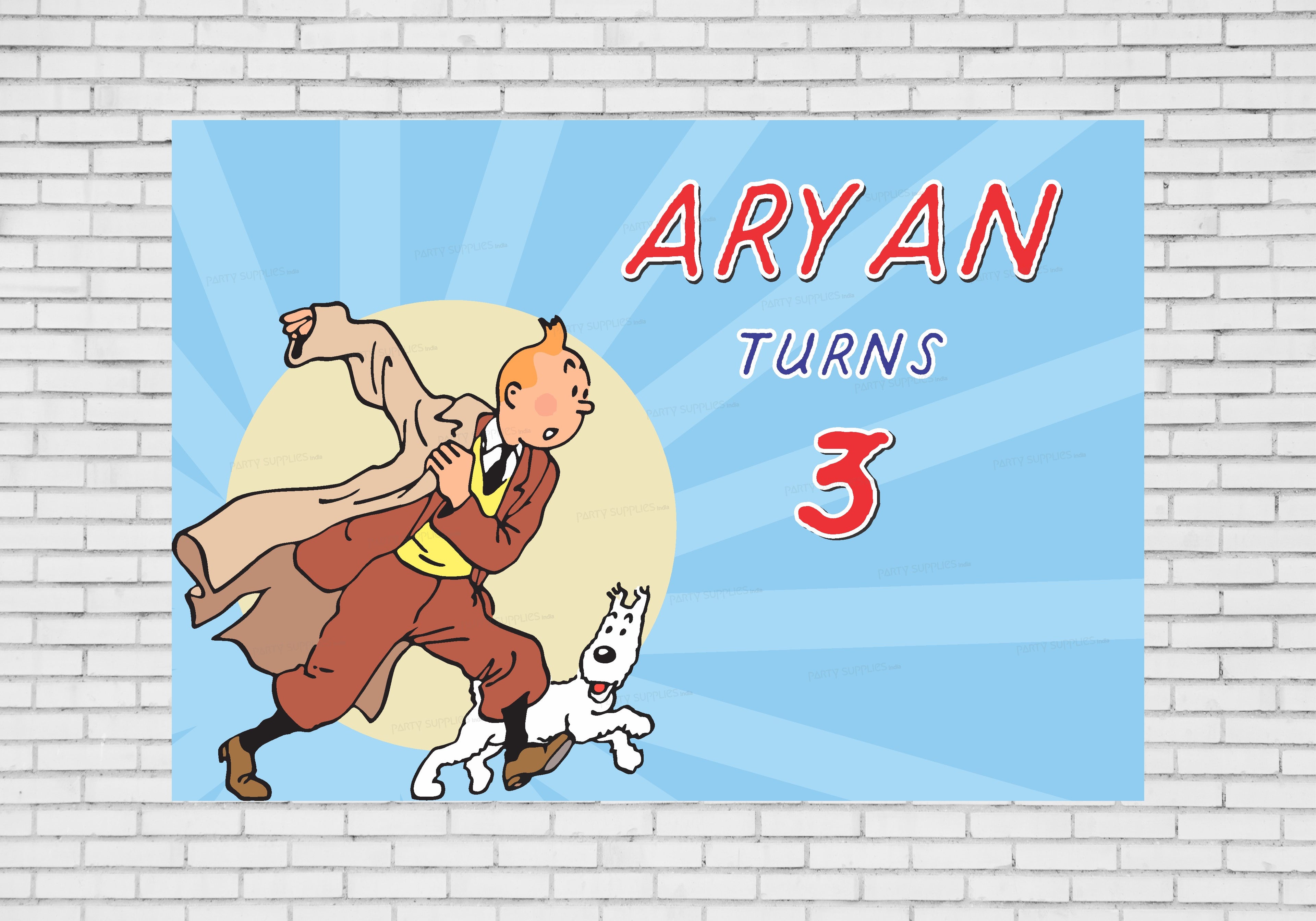 Tintin Theme Backdrop