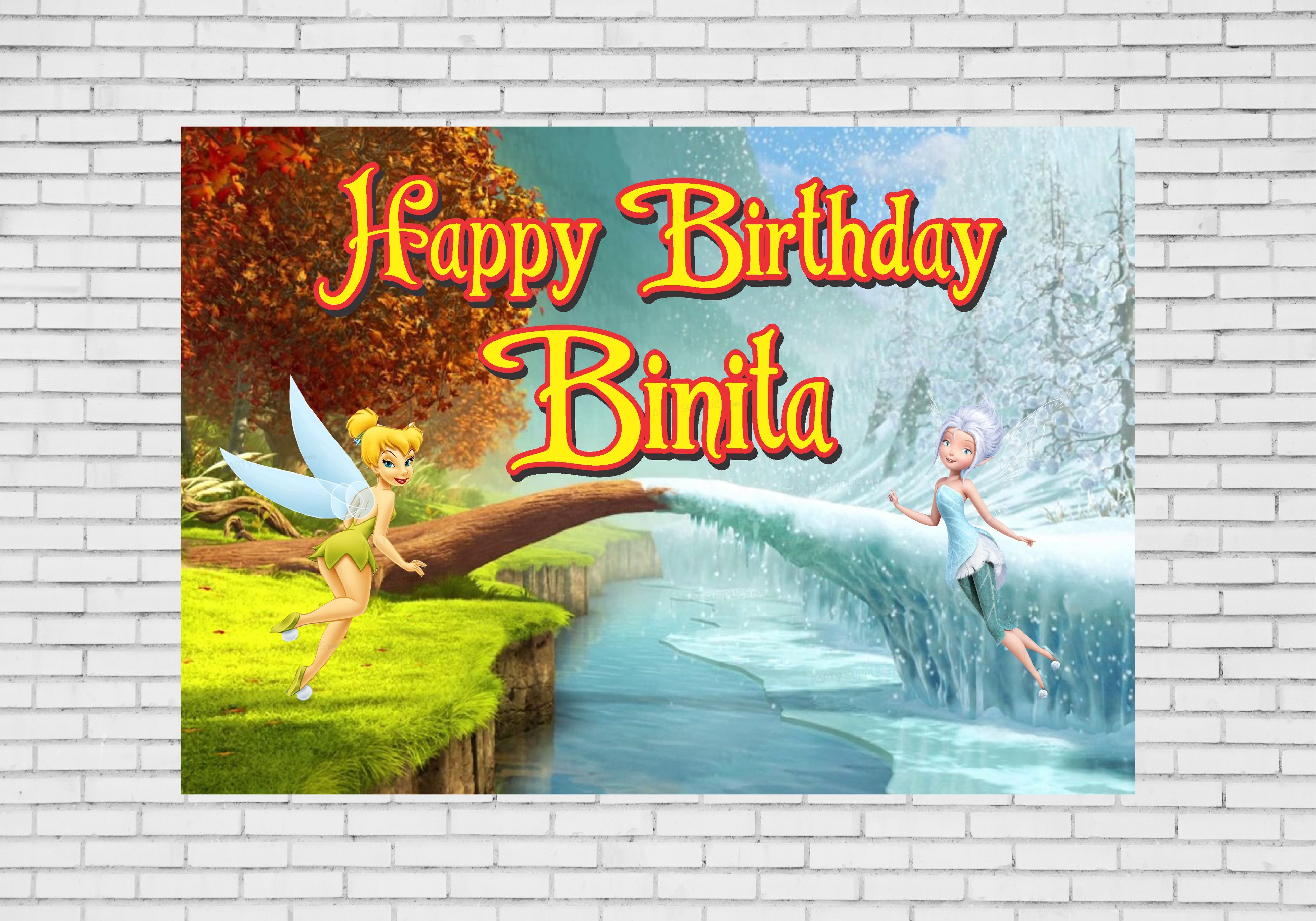 Tinker Bell Theme Customized Backdrop
