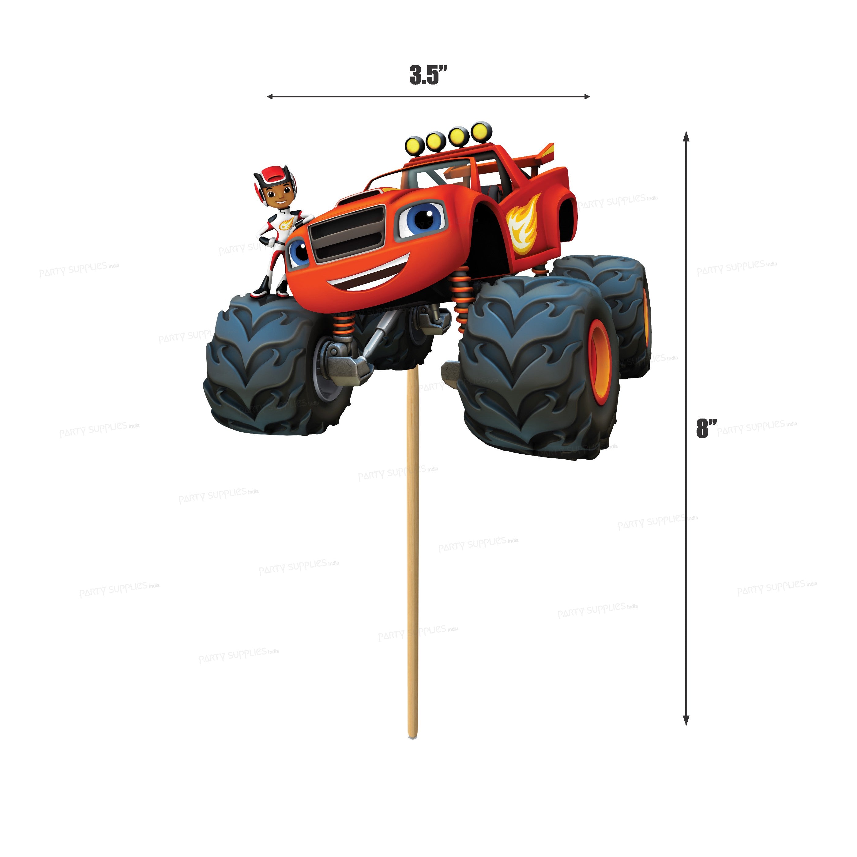 Blaze and the Monster Machines Theme Cup Cake Topper