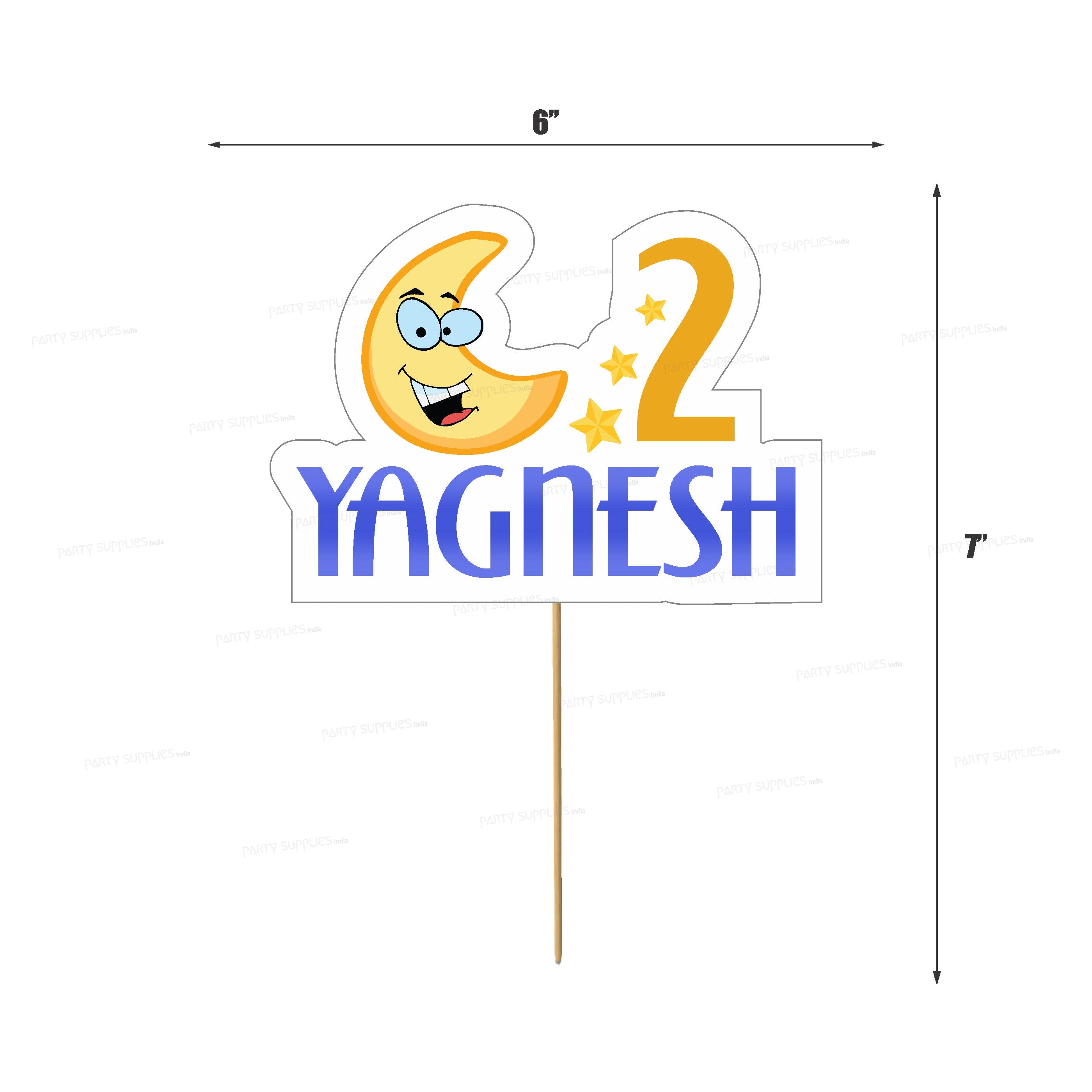 Twinkle Twinkle Little Star Boy Theme Age Cake Topper