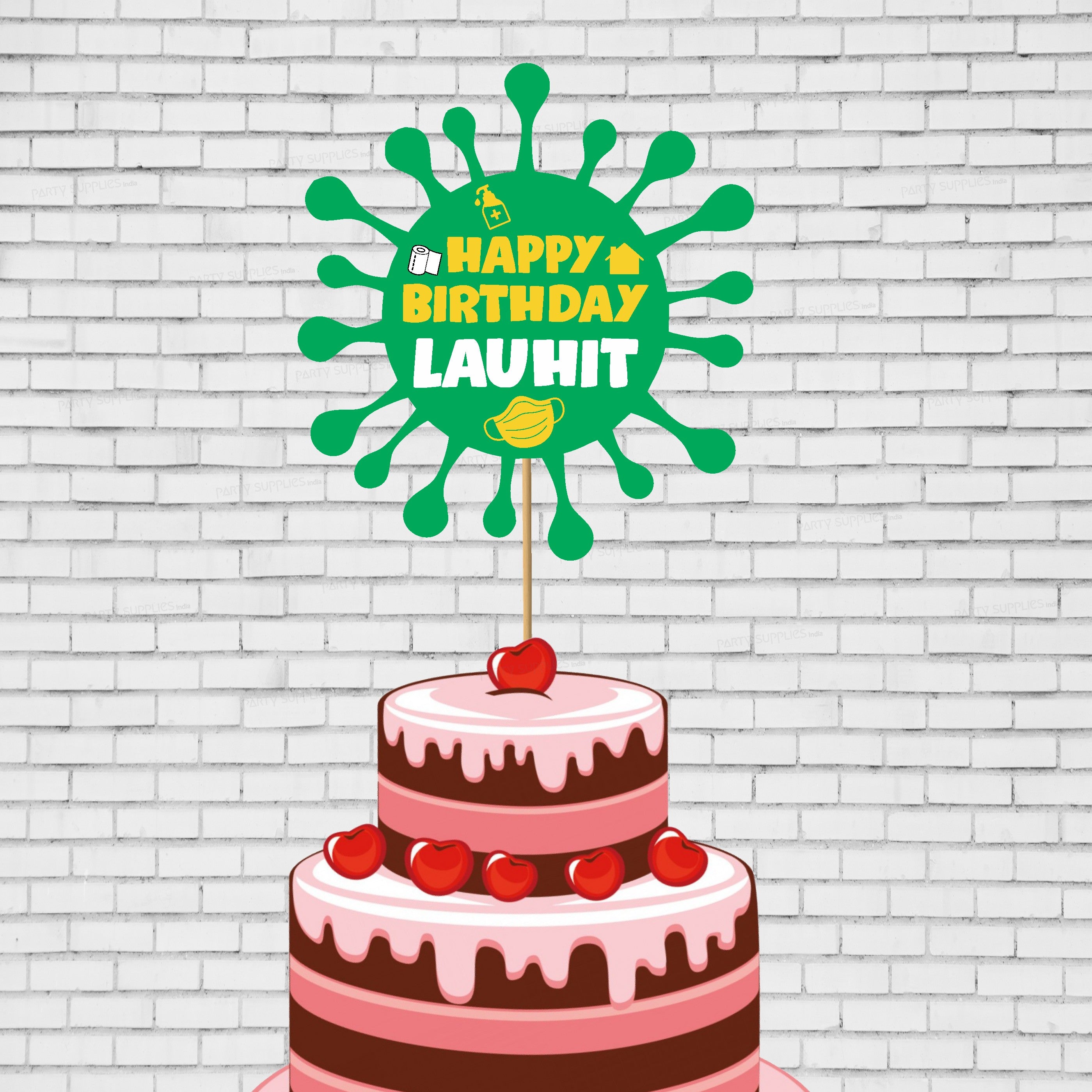 Quarantine Theme Customized Cake Topper