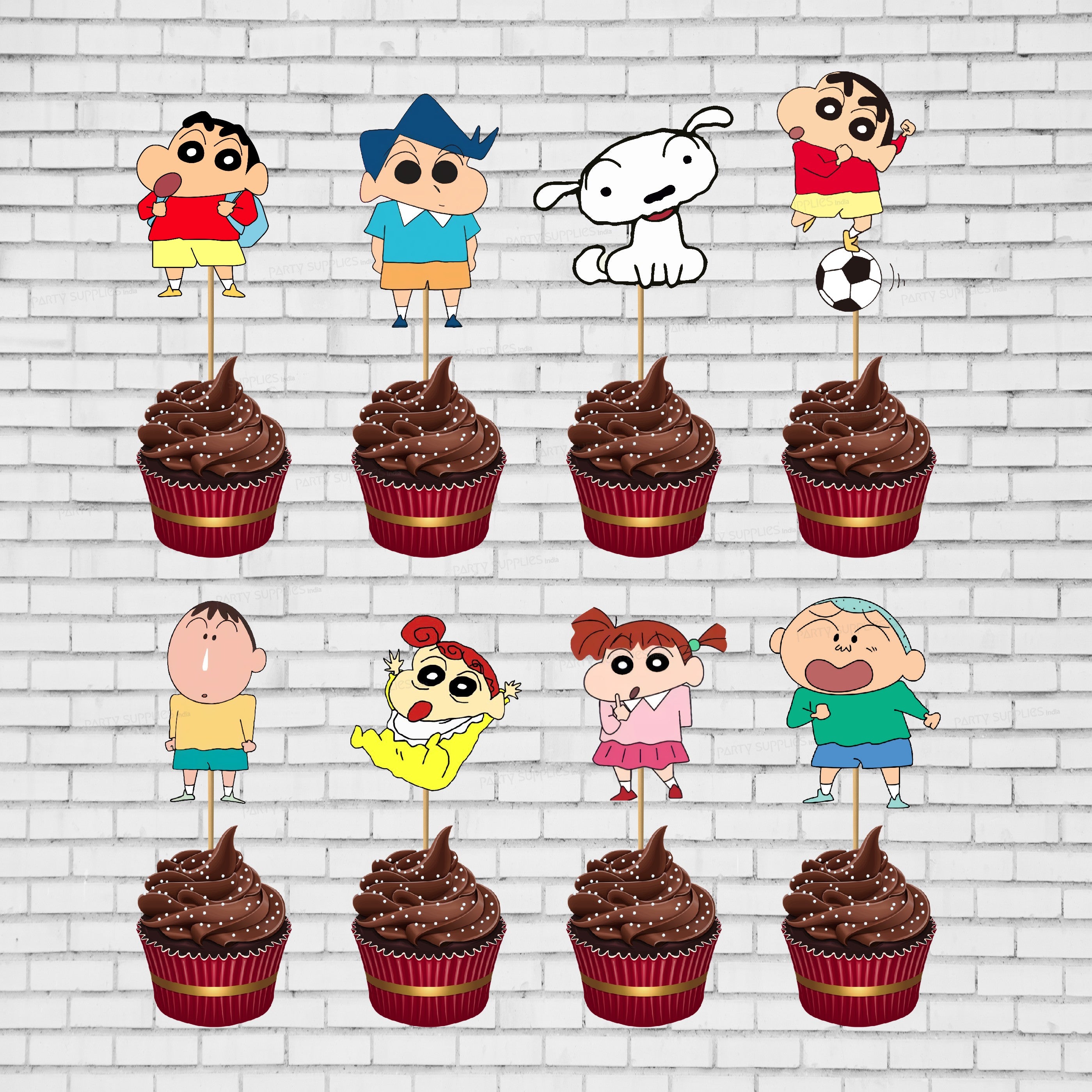 Shinchan Theme Cup Cake Topper