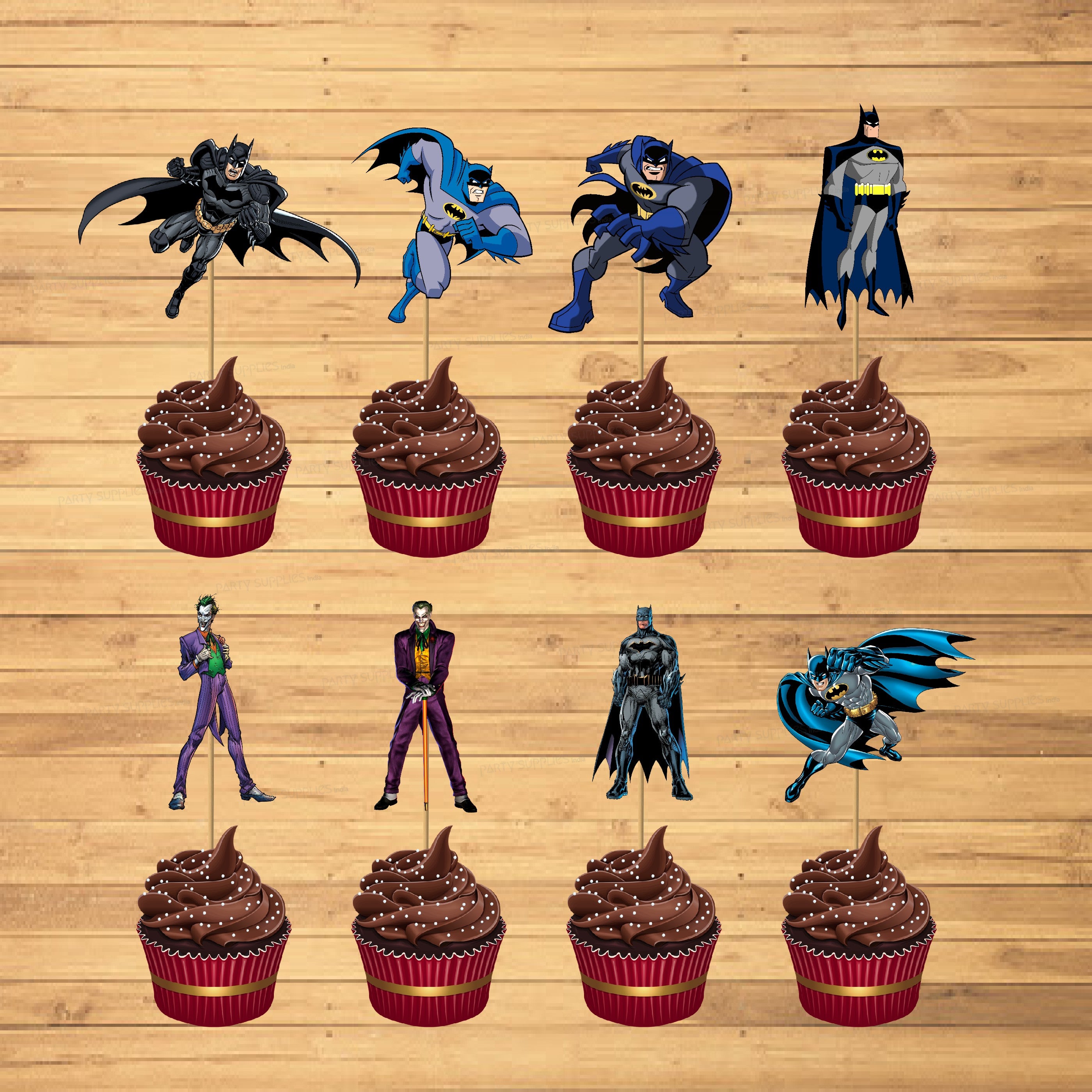 Batman Theme Cup Cake Topper
