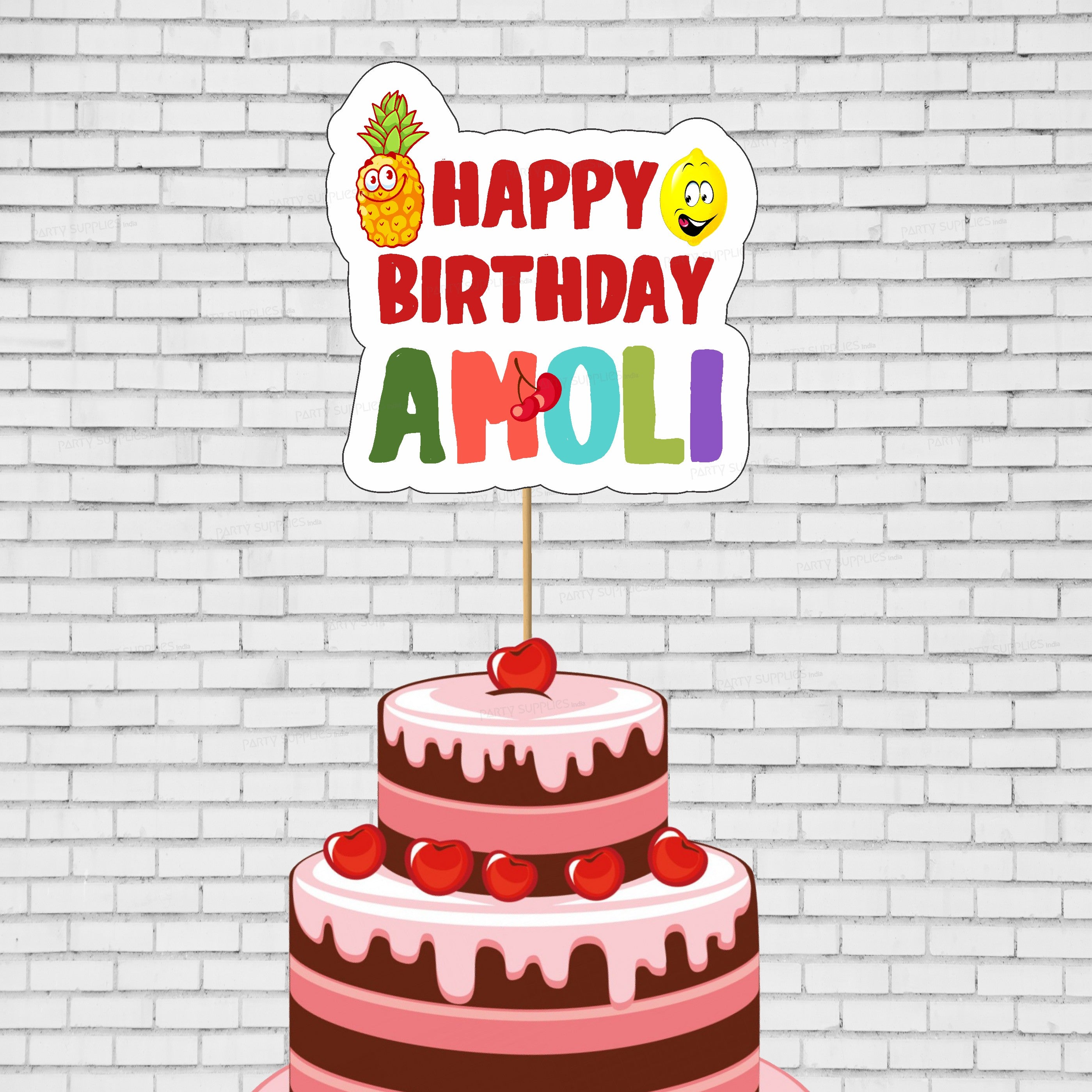 Fruits Theme Cake Topper