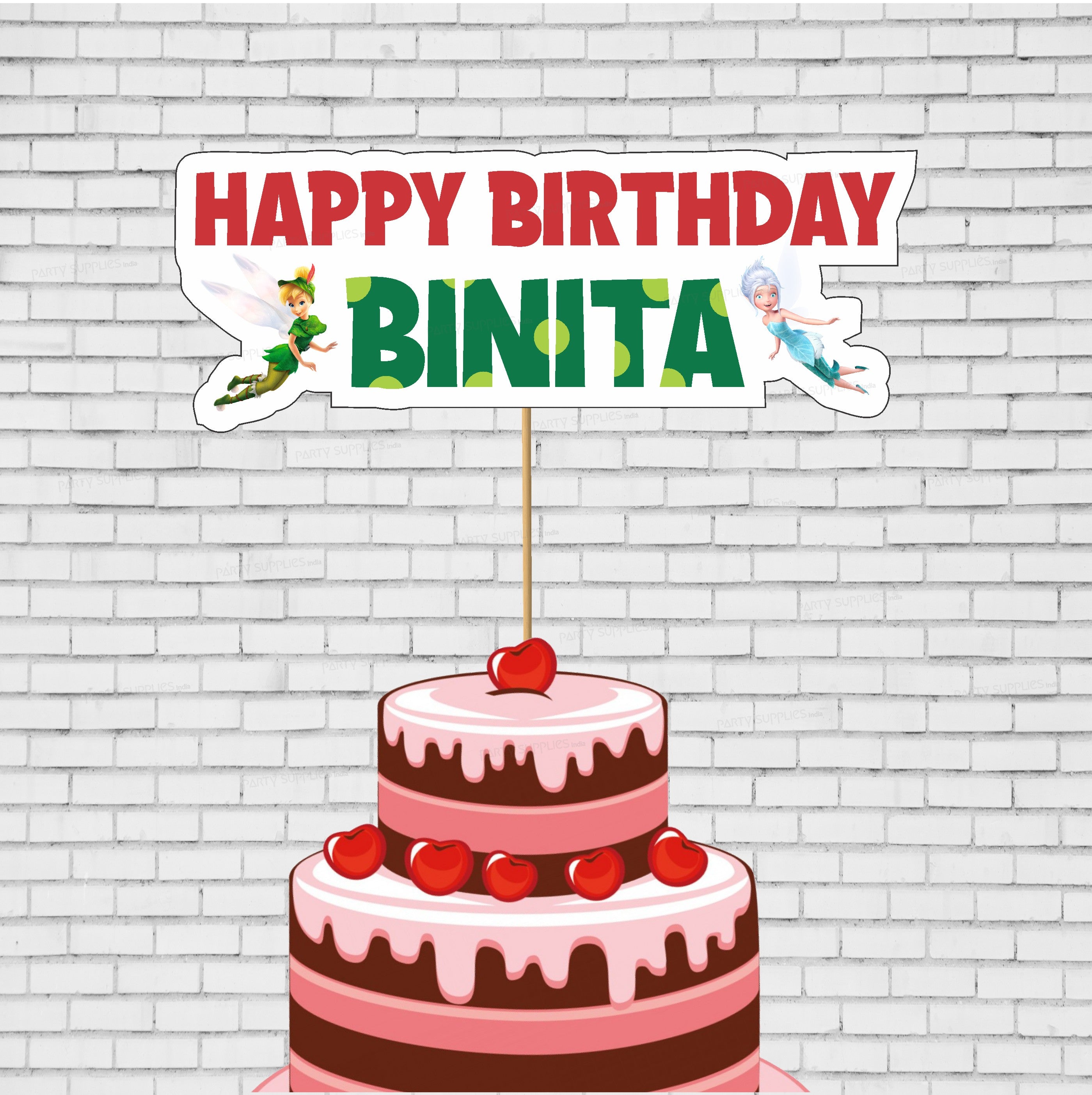 Tinker Bell Theme Cake Topper