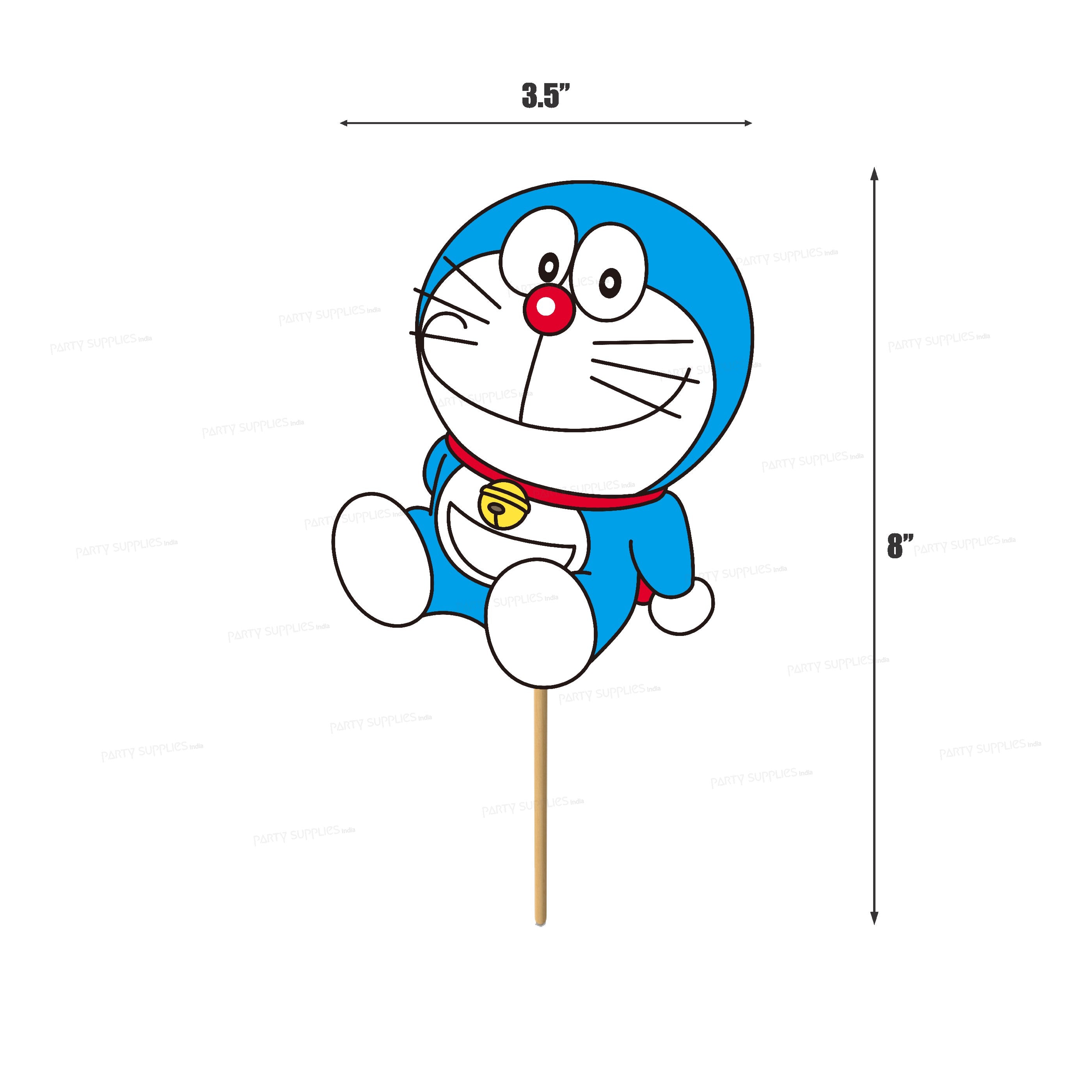 Doraemon Theme Classic Cup Cake Topper