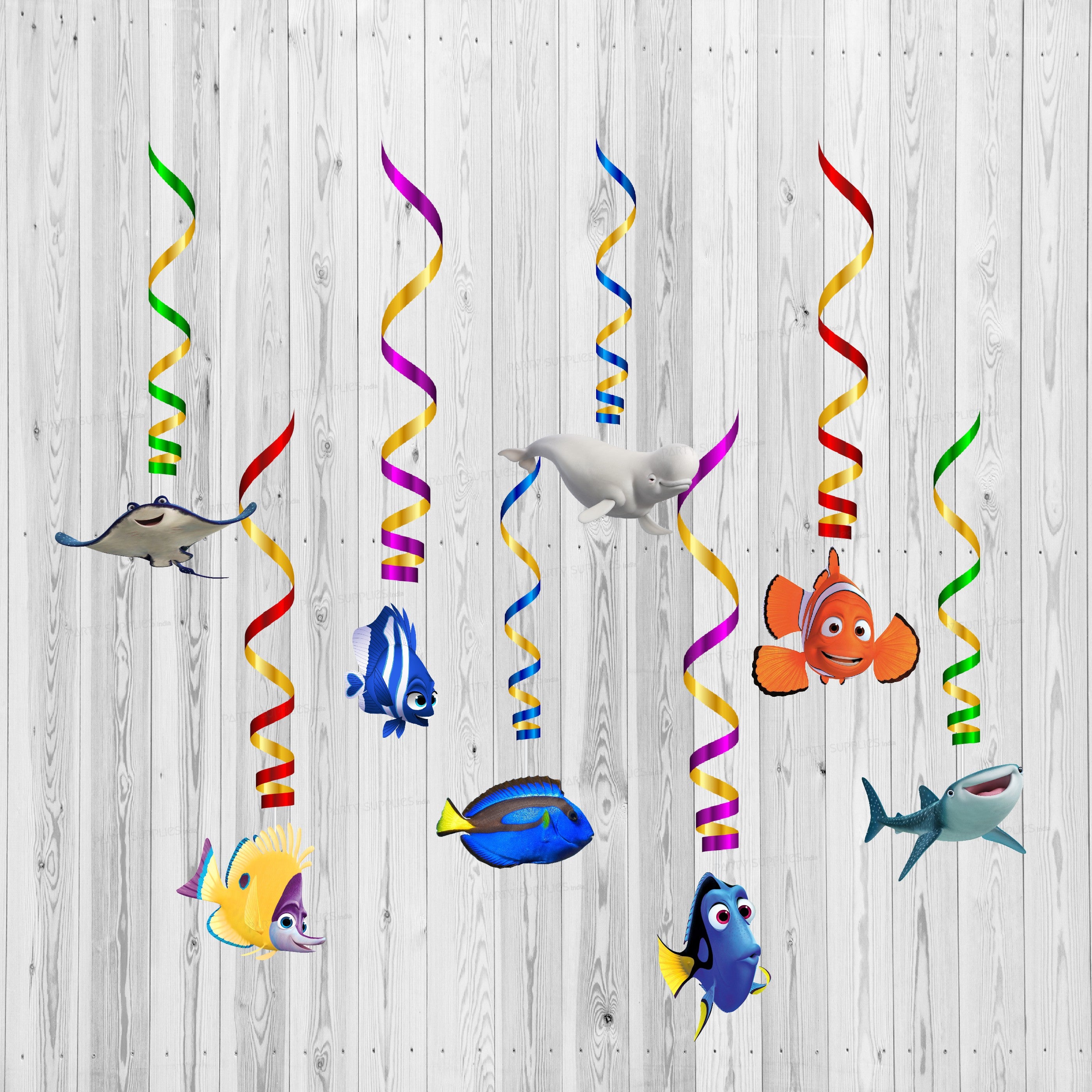 Nemo and Dory Theme Swirls