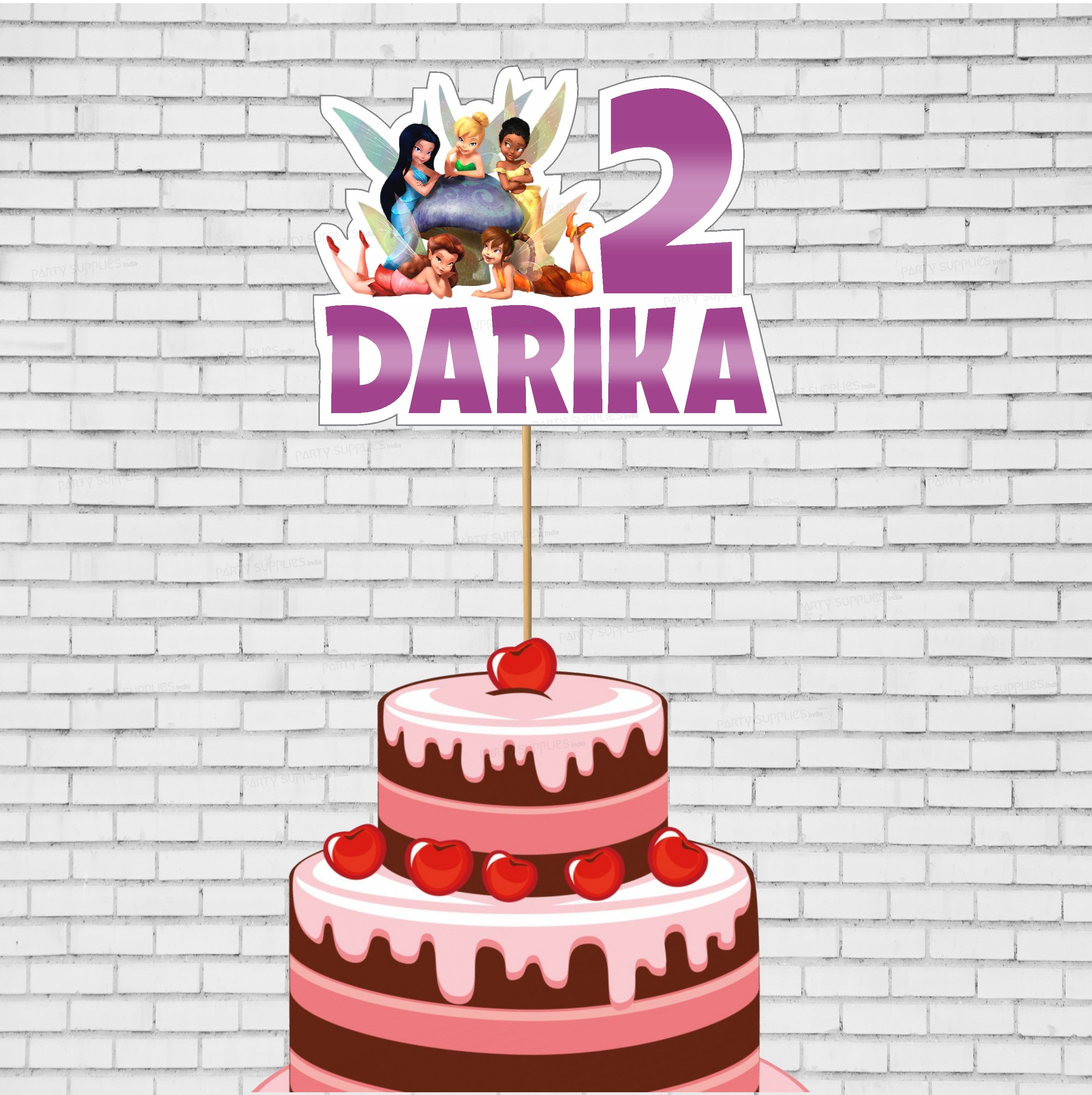 Tinker Bell Theme Customized Cake Topper