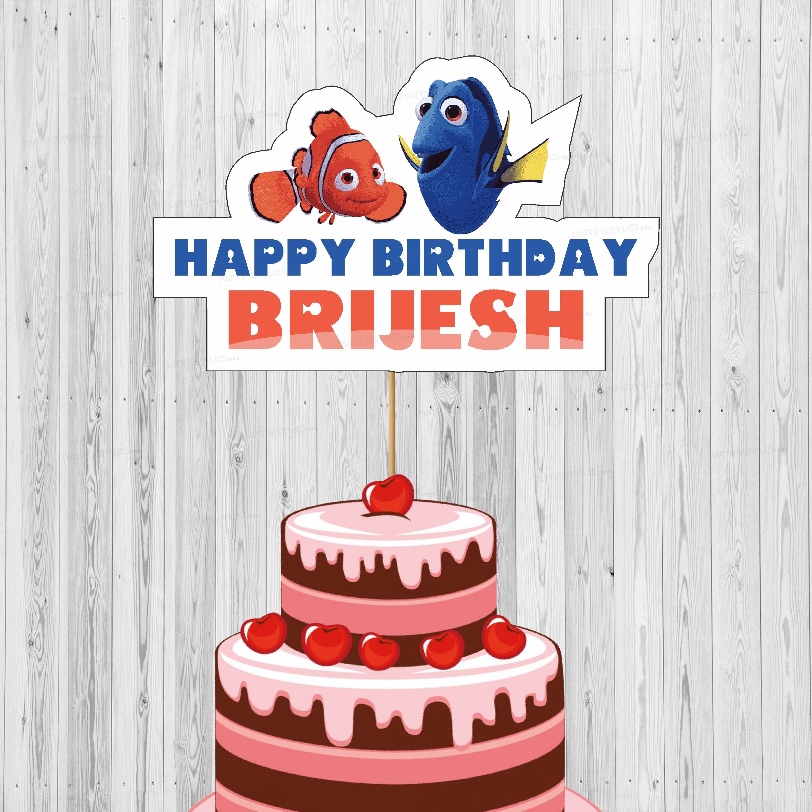 Nemo and Dory Theme Cake Topper
