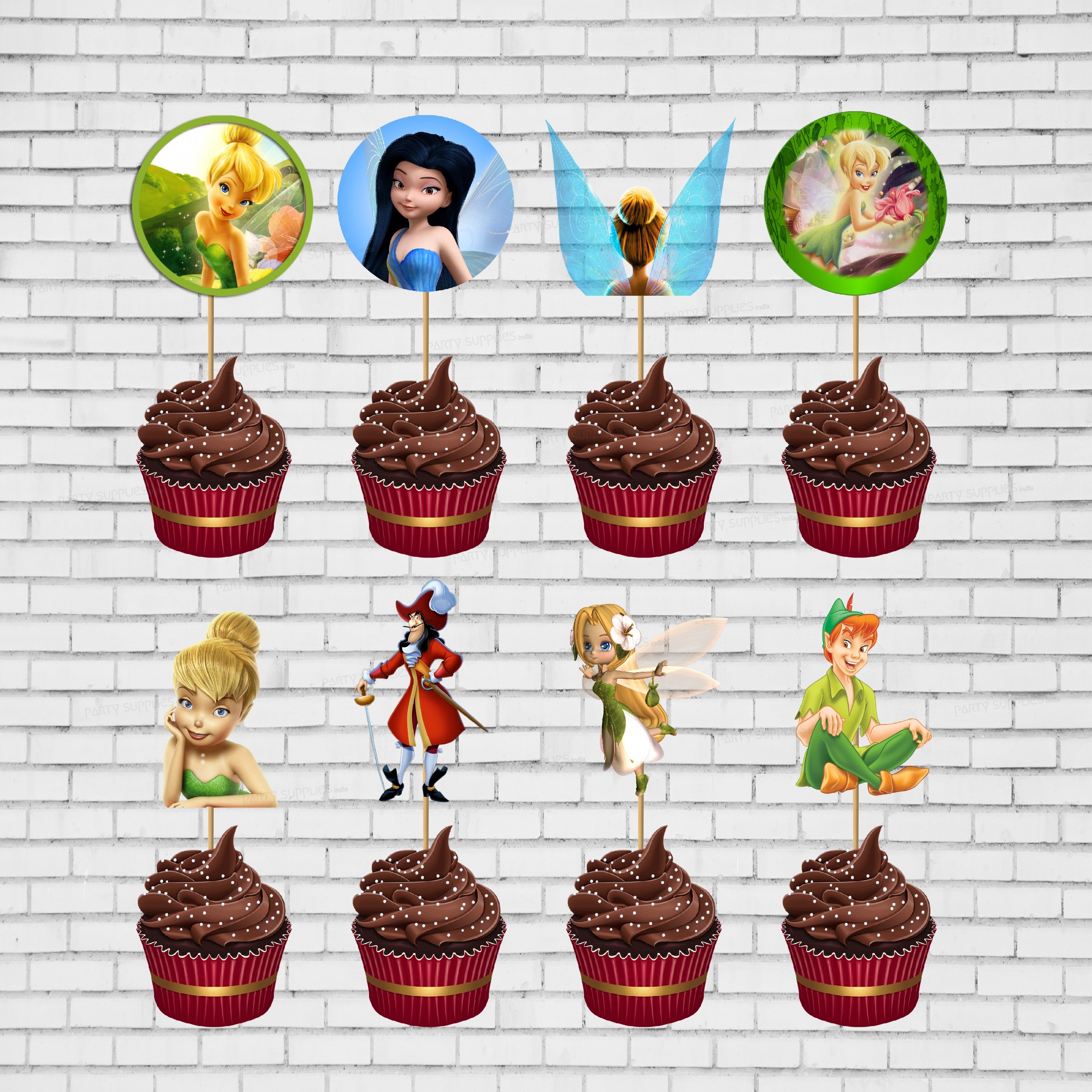 Tinker Bell Theme Classic Cup Cake Topper