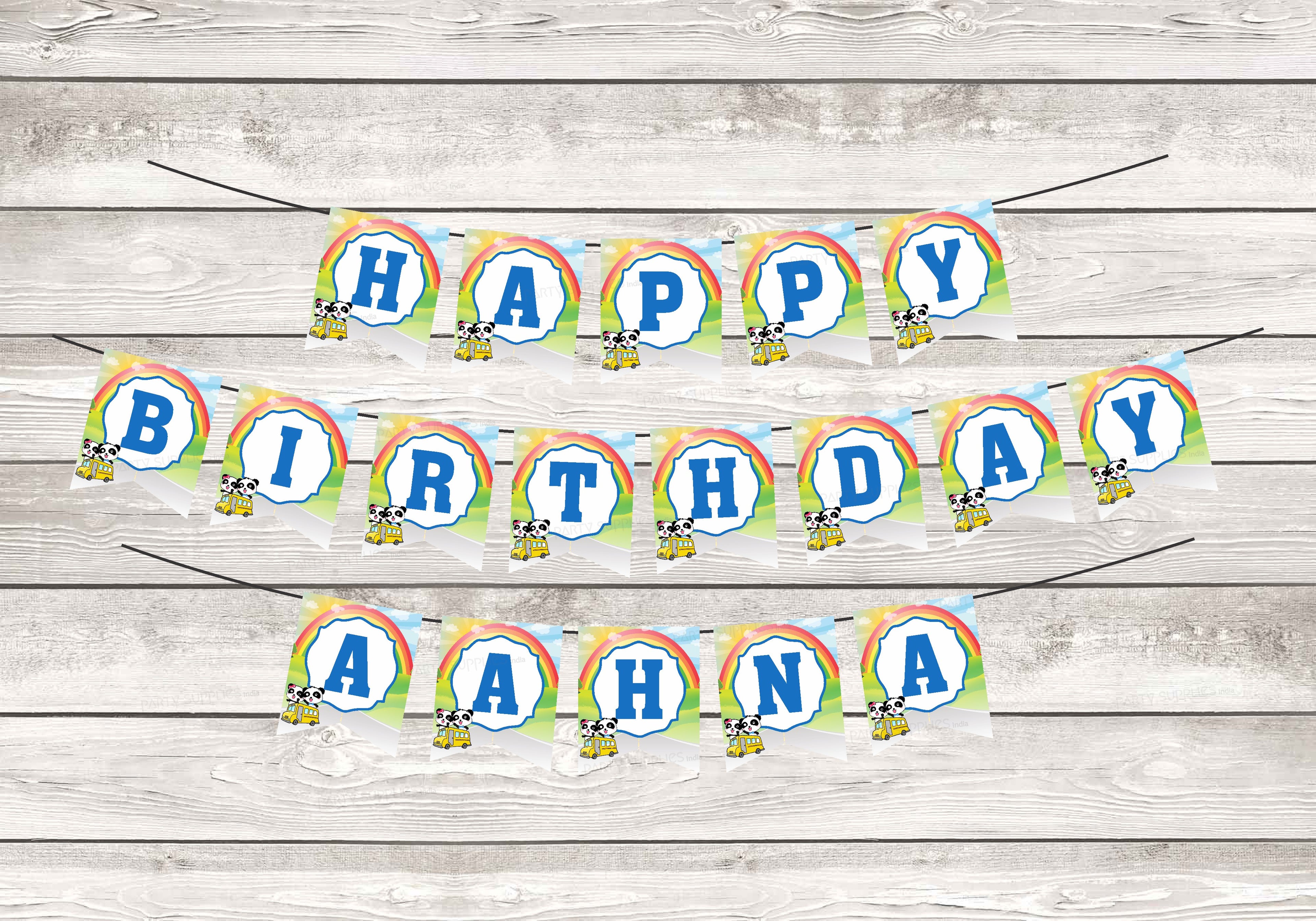 Baby Bus Theme Customized Hanging