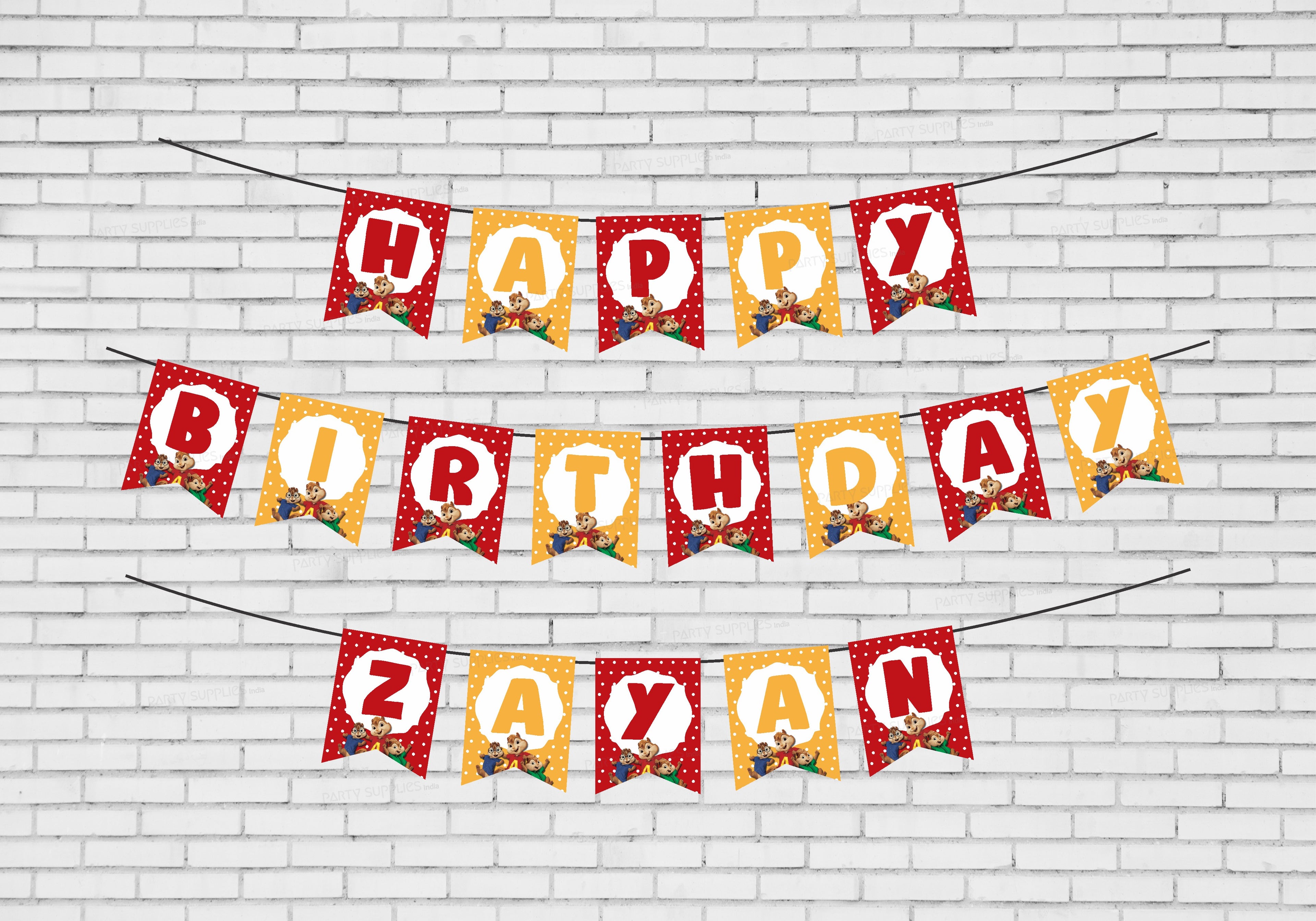 Alvin and Chipmunks Theme Personalized Hanging