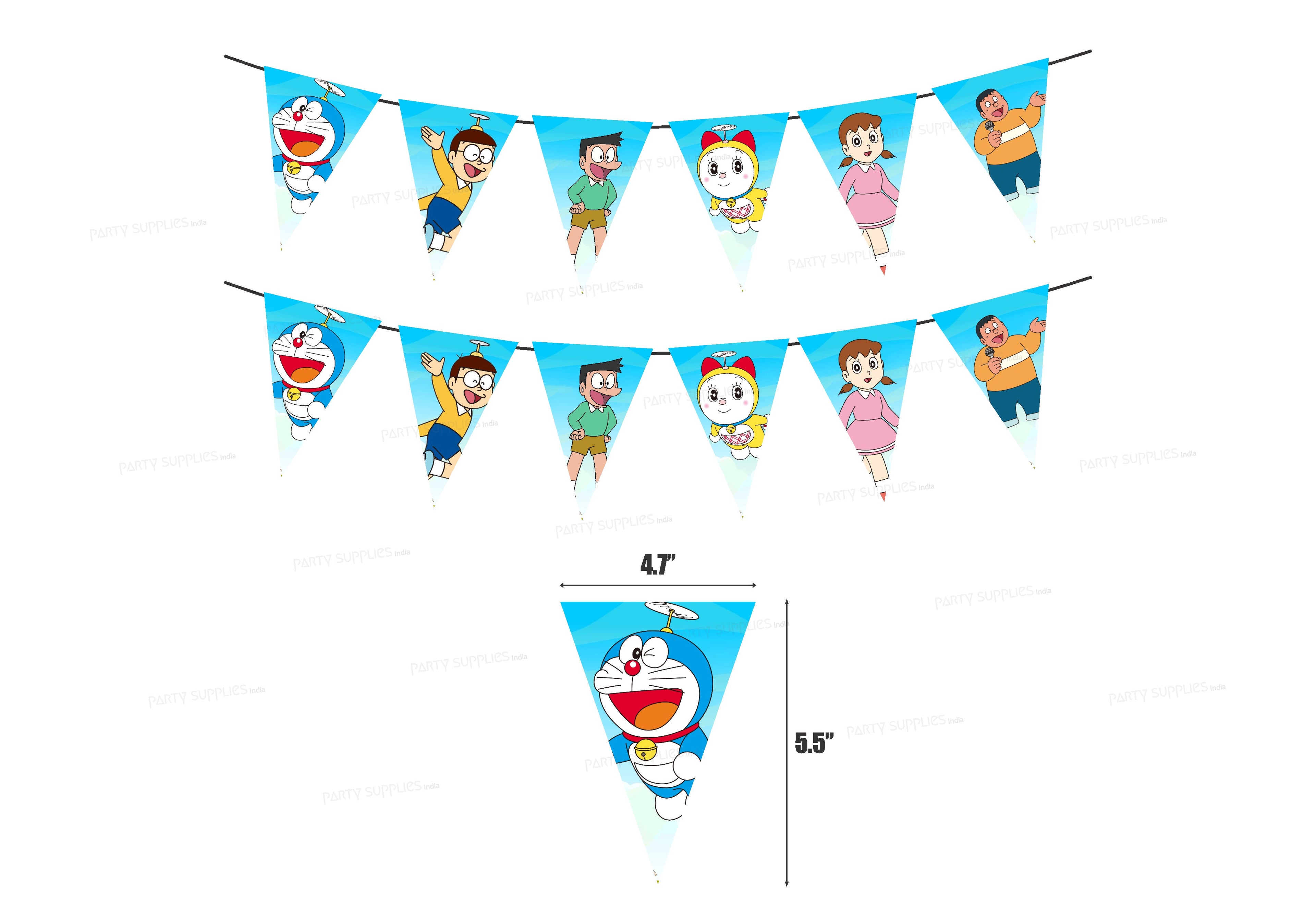 Doraemon Theme Flag Bunting