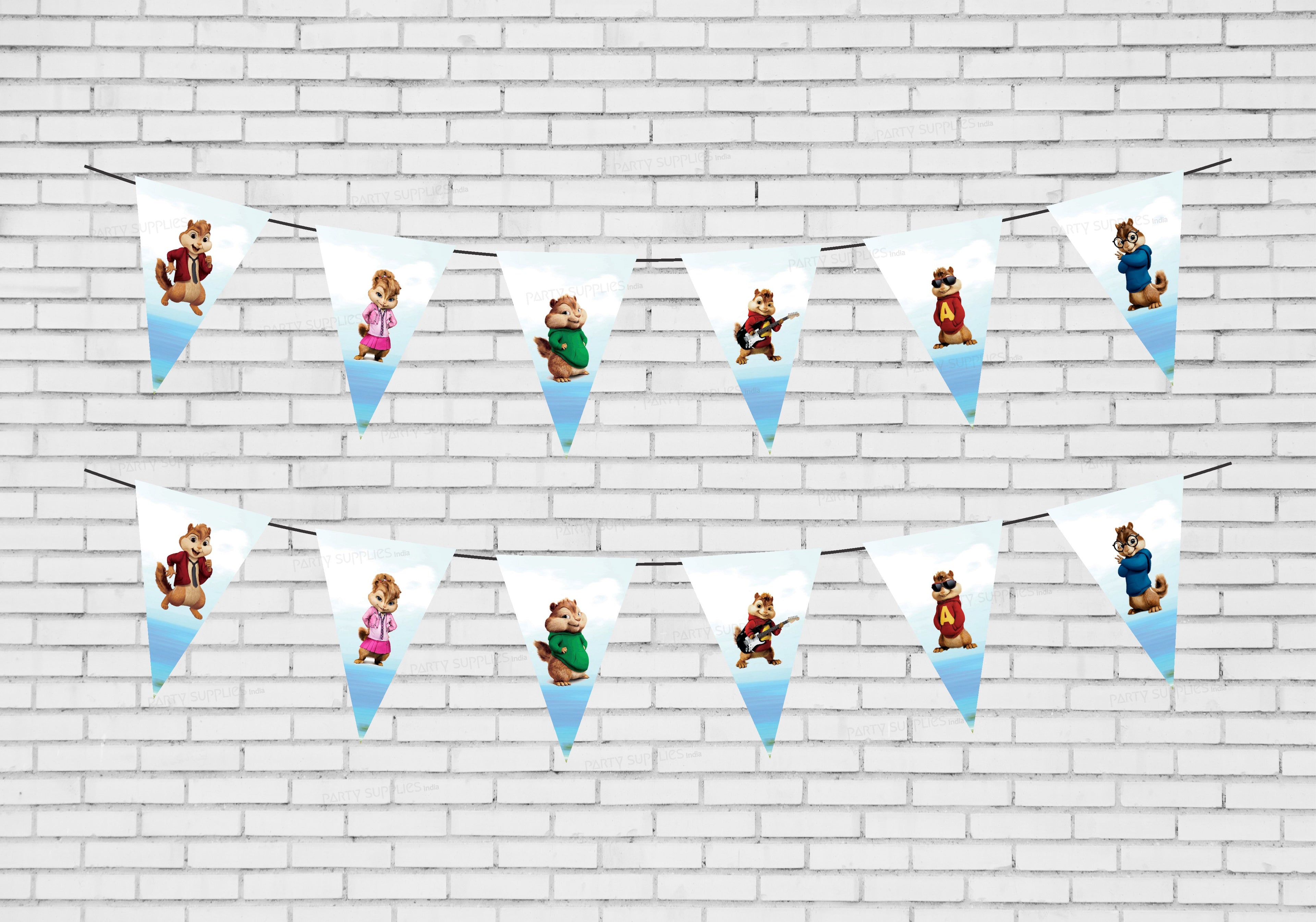 Alvin and Chipmunks Theme Flag Bunting