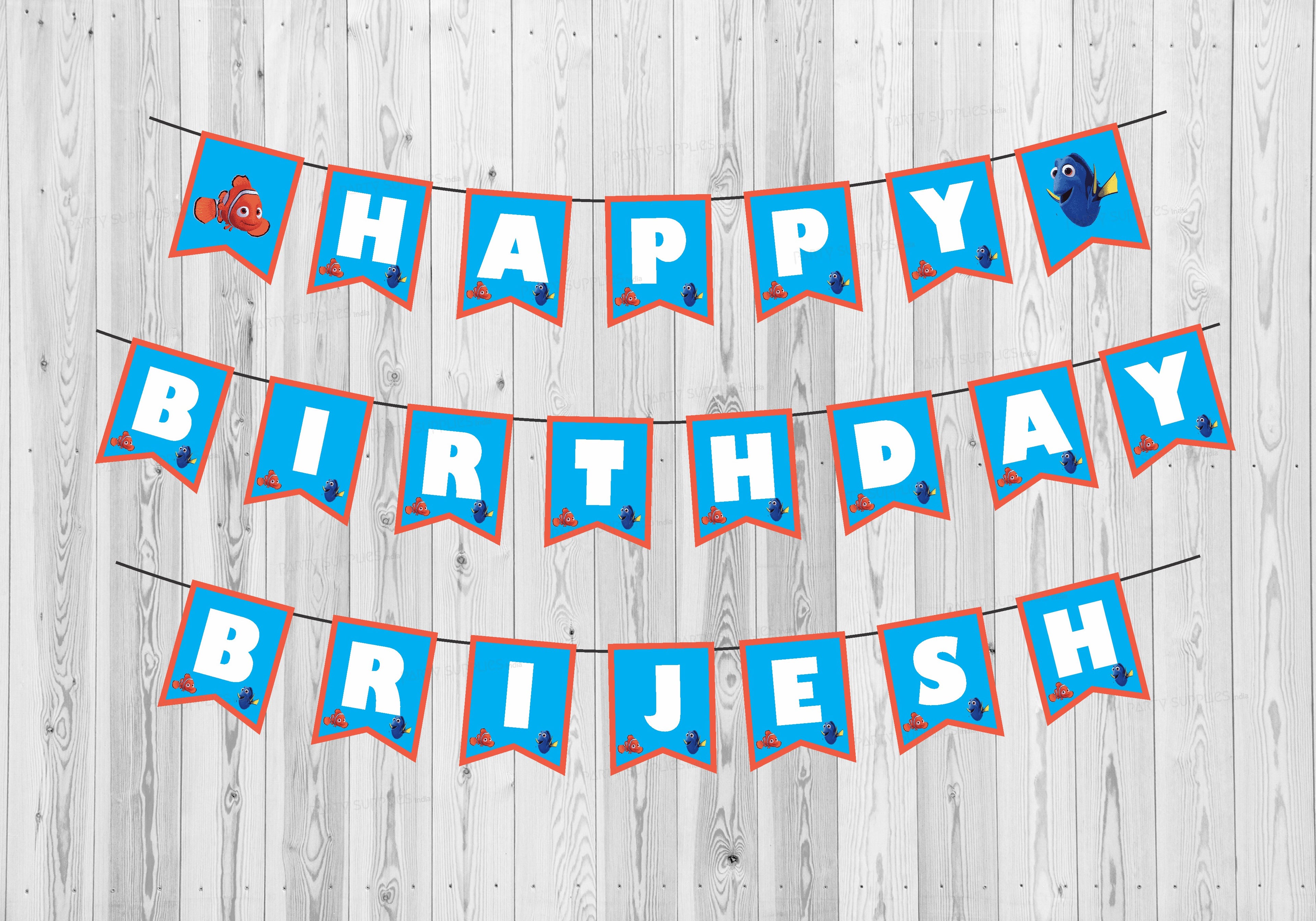 Nemo and Dory Theme Personalized Hanging