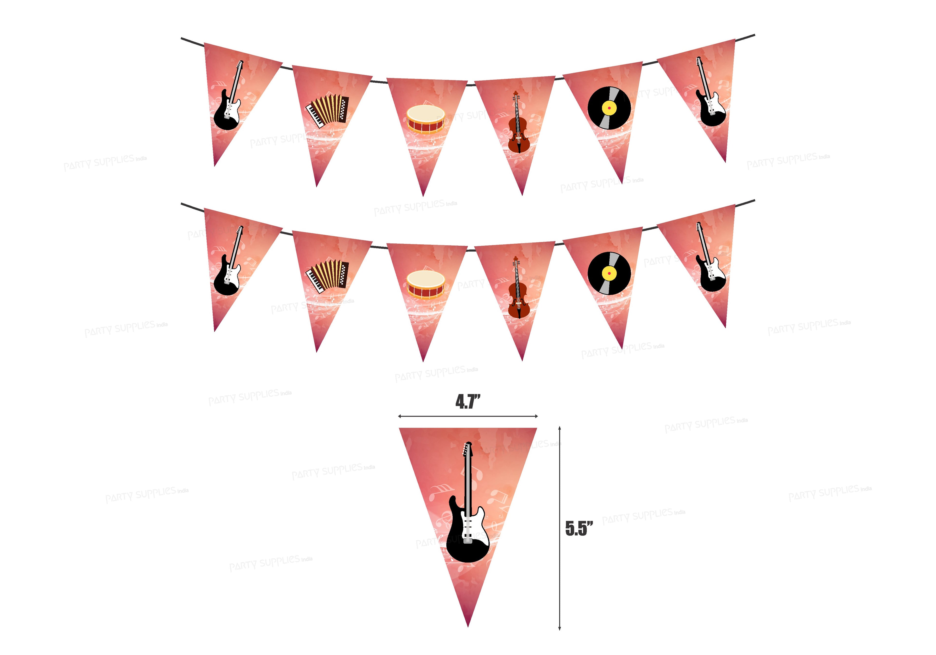 Music Theme Flag Bunting