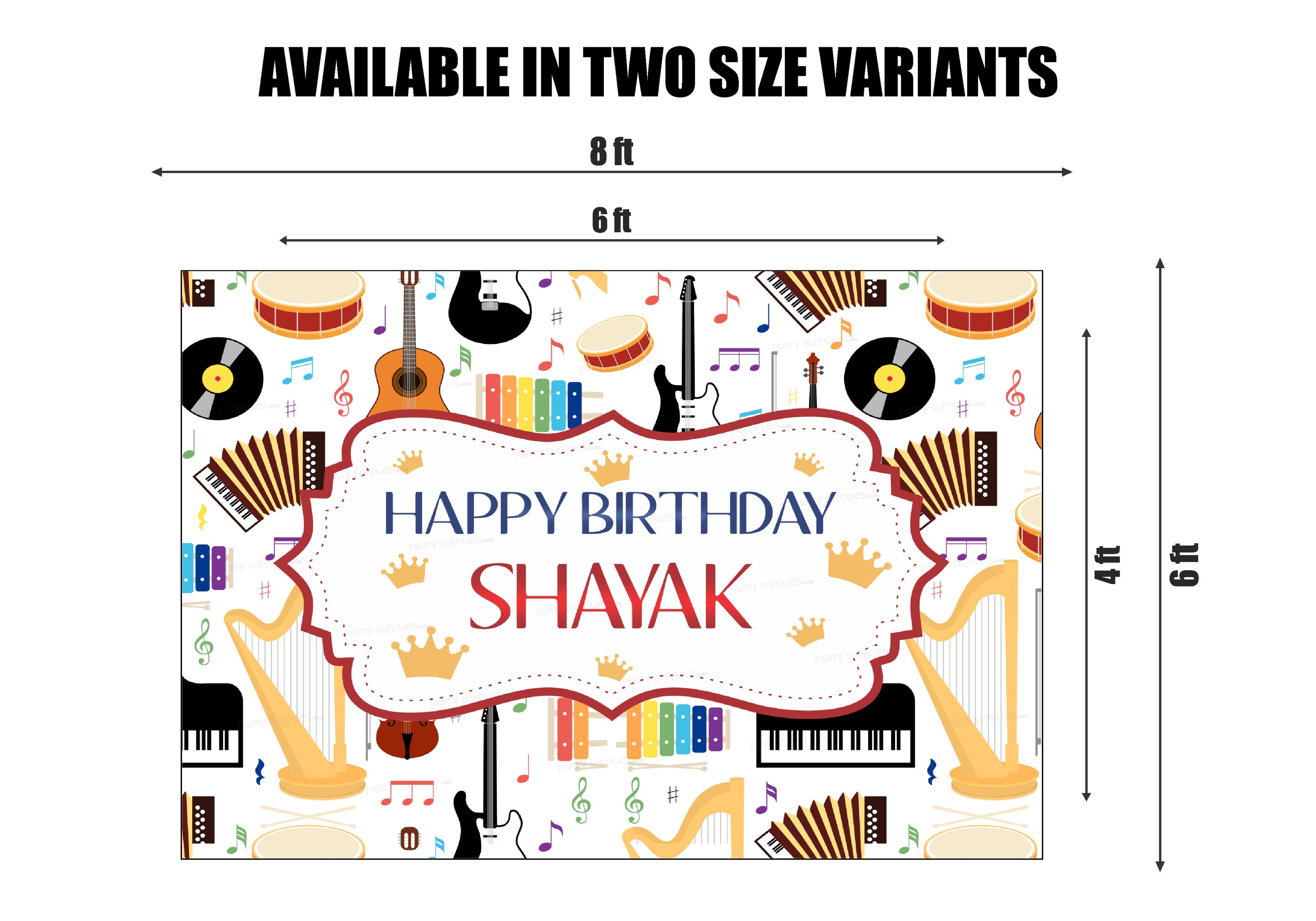 Music Theme Personalized Backdrop