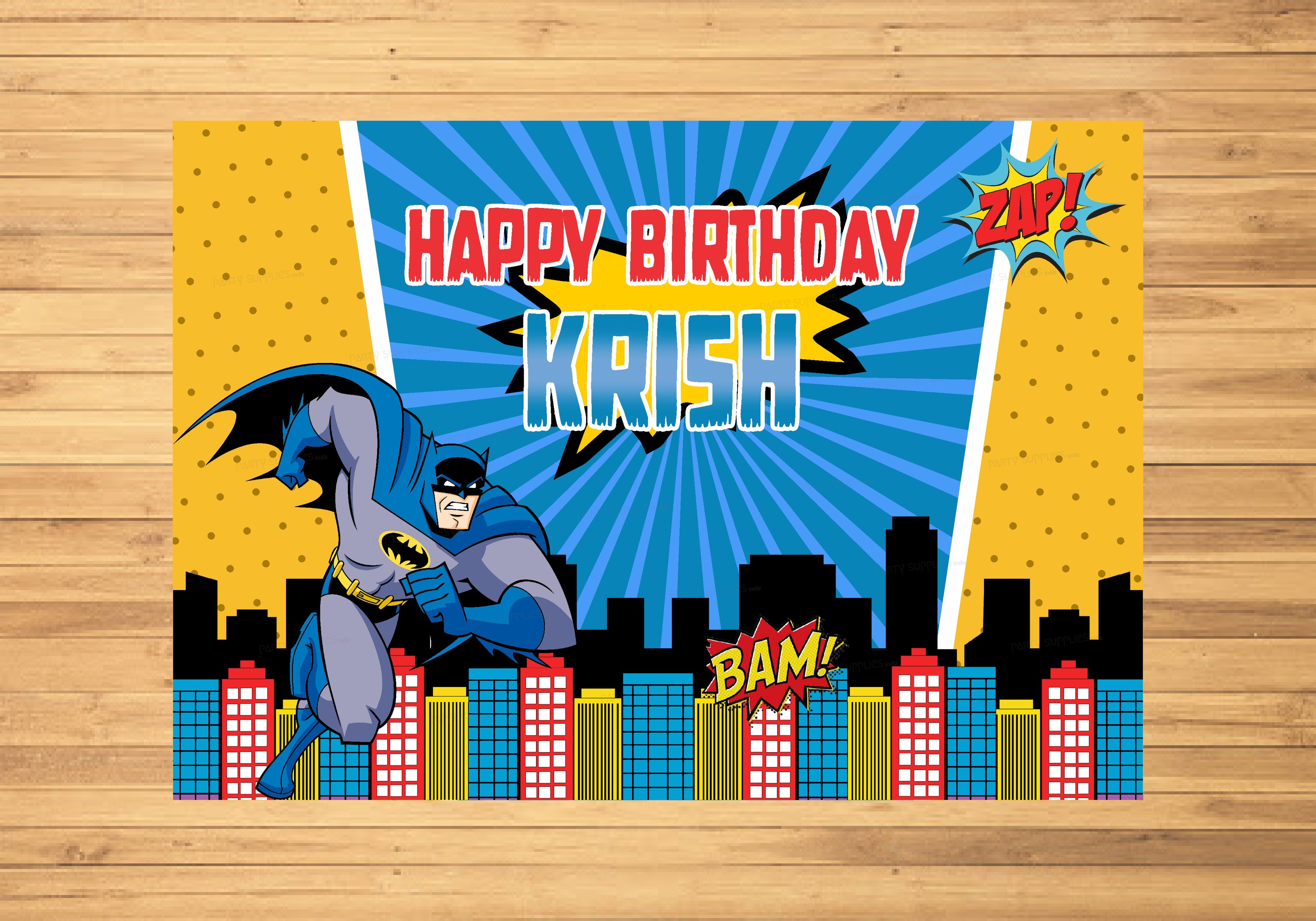 Batman Theme Personalized Backdrop