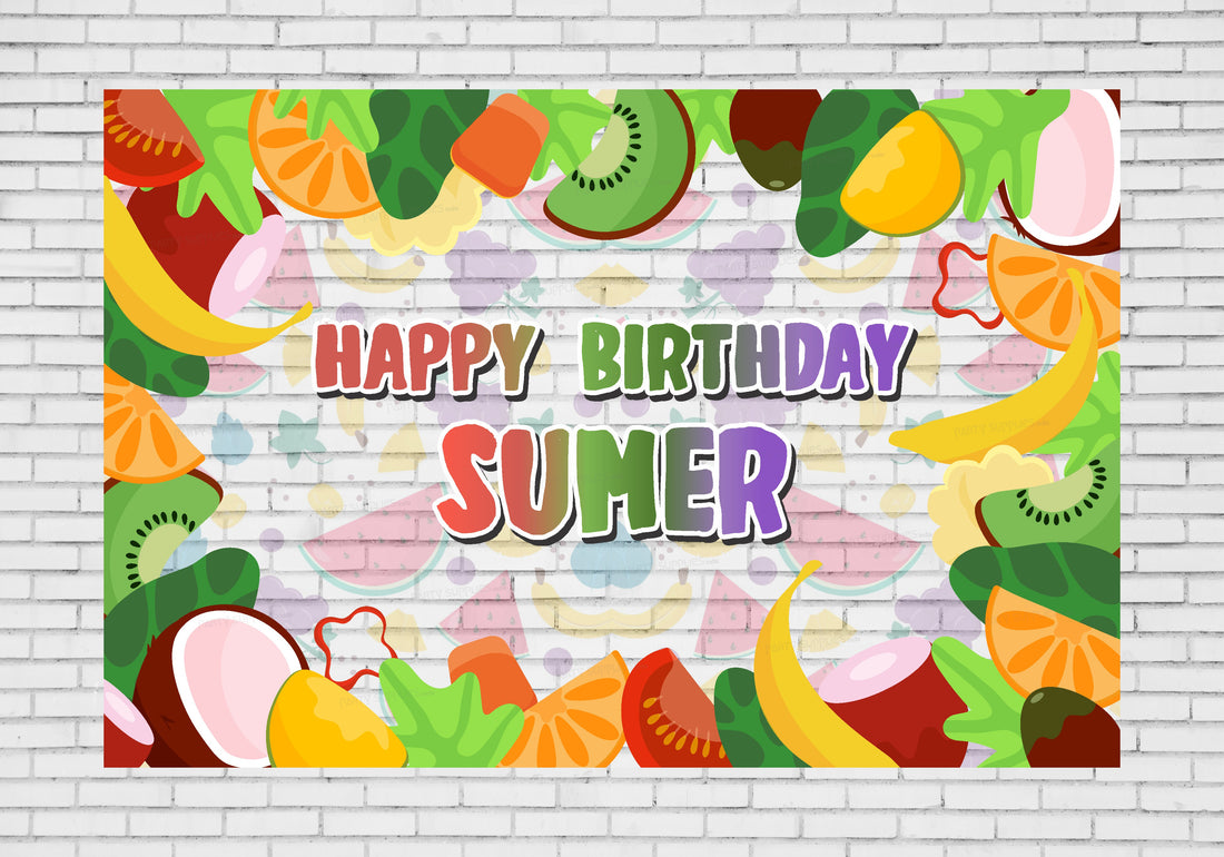 Fruits Theme Customized Backdrop