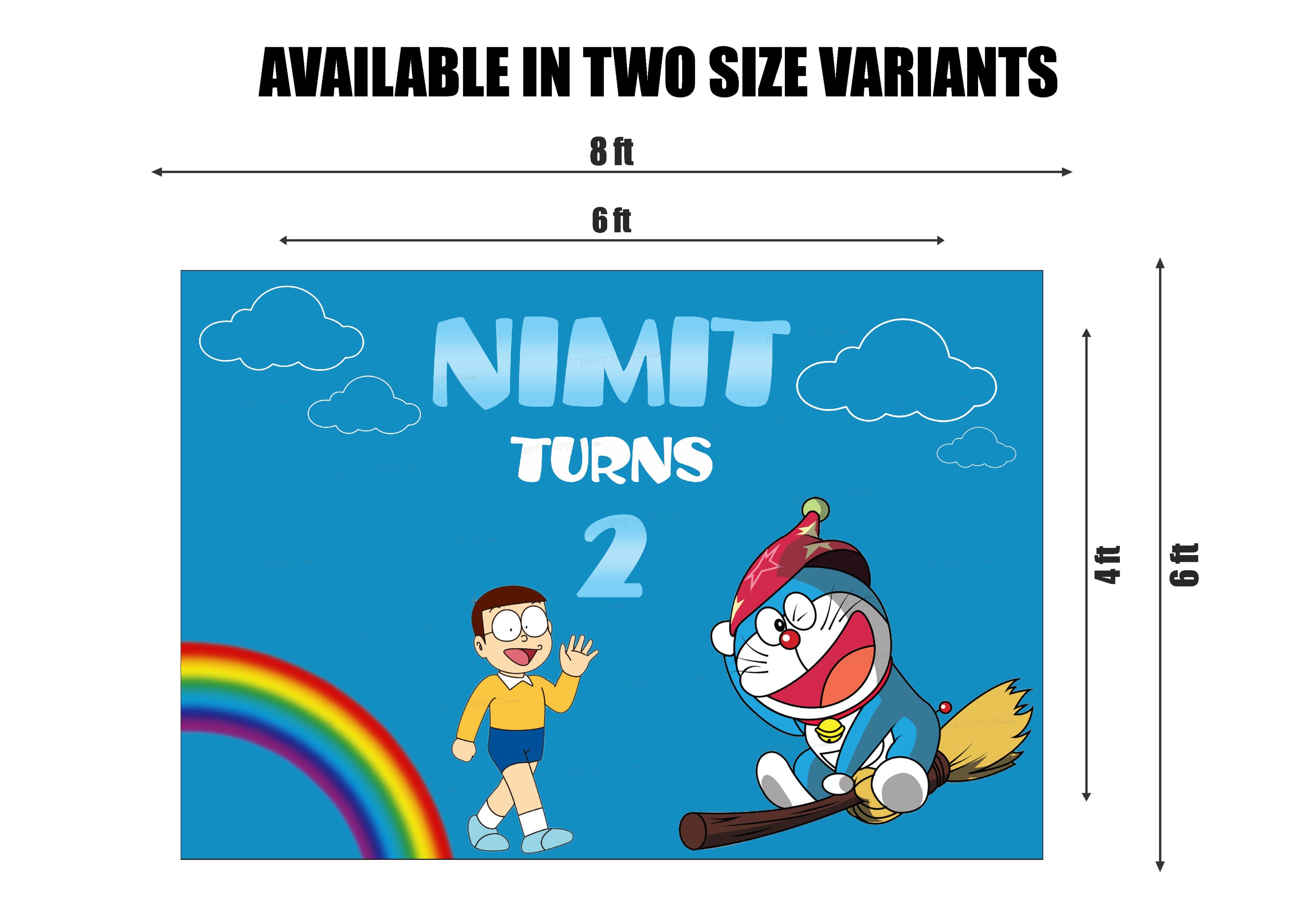 Doraemon Theme Personalized Backdrop