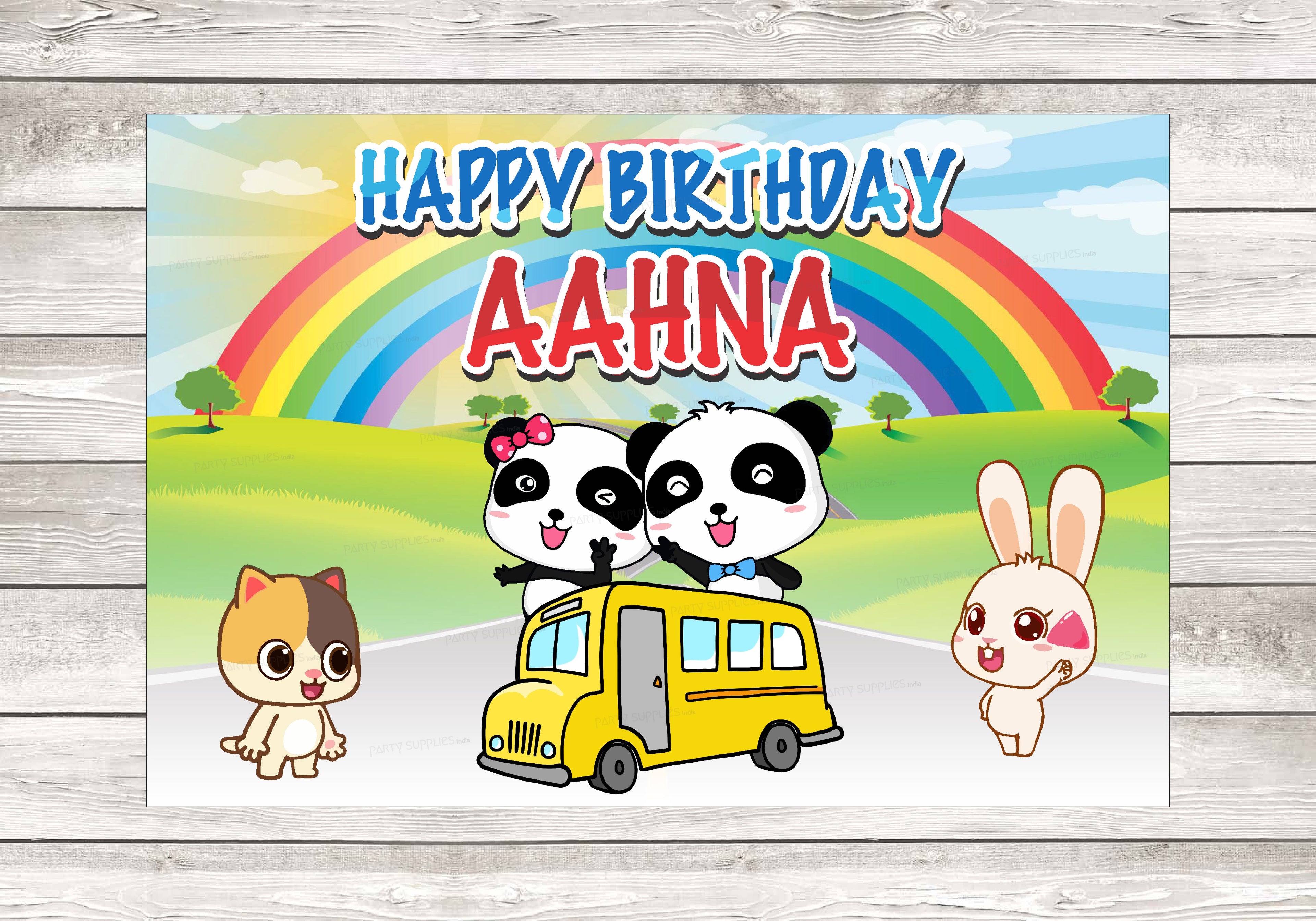 Baby Bus Theme Backdrop