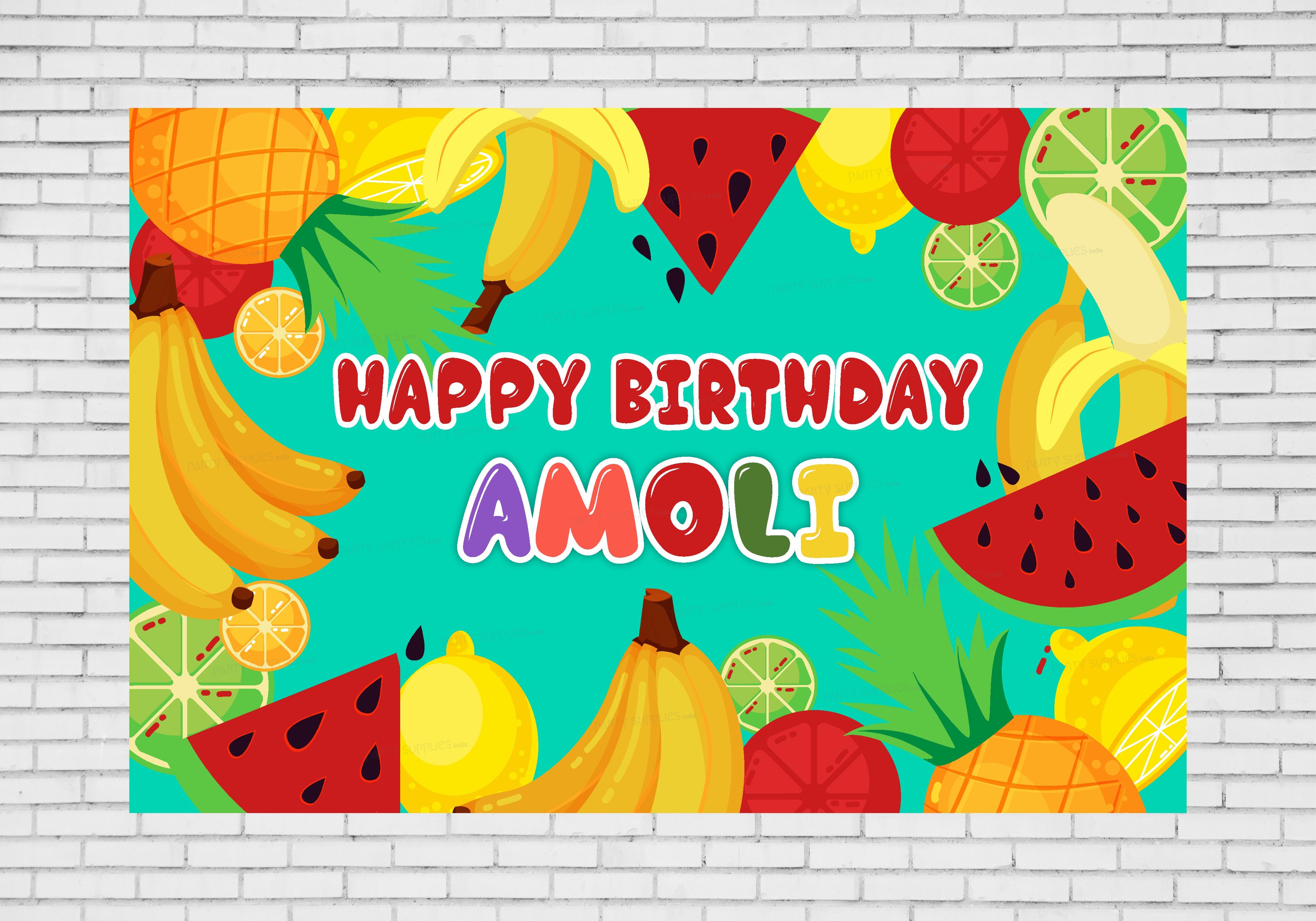 Fruits Theme Personalized Backdrop