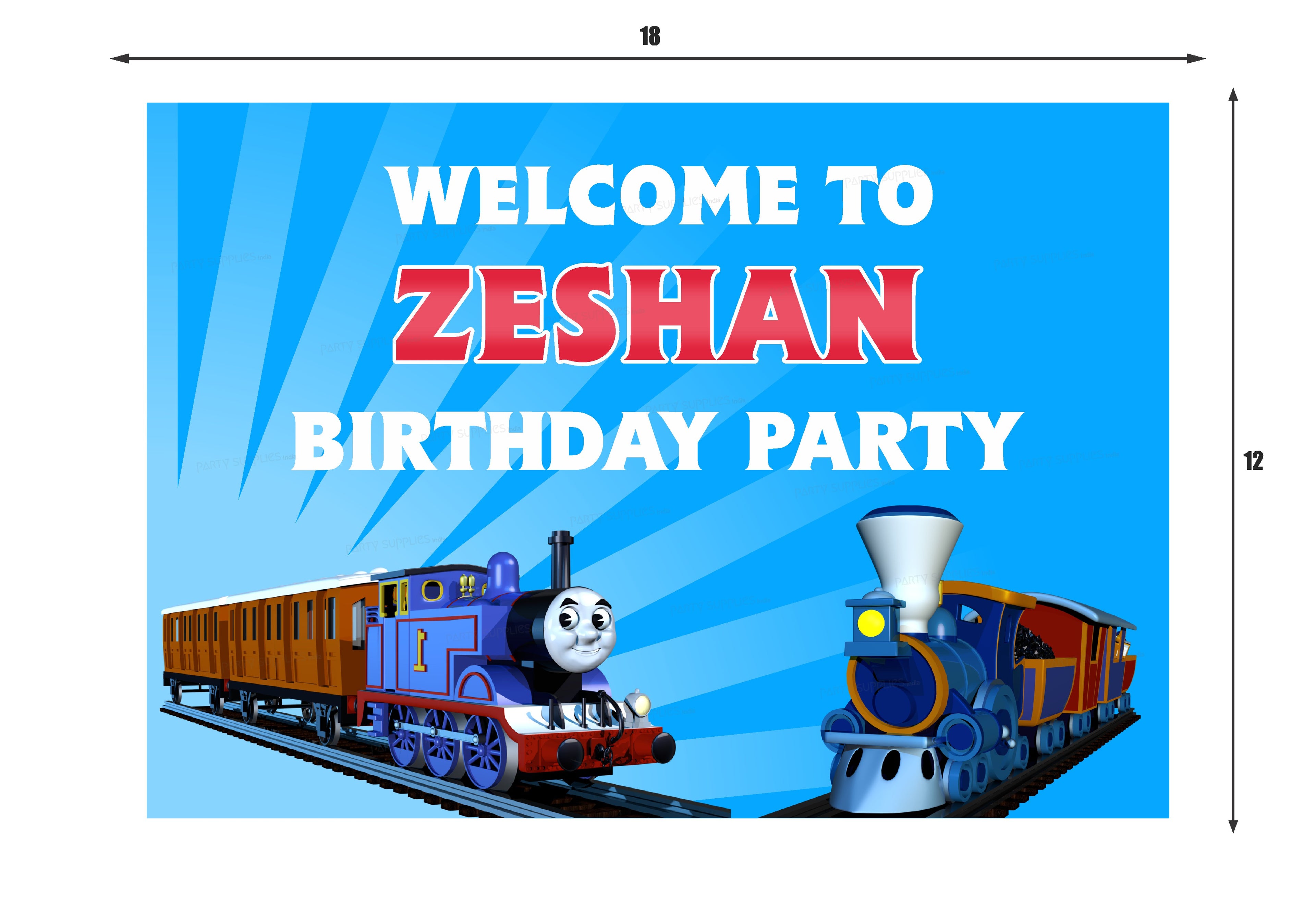 Thomas and Friends Theme Customized Welcome Board