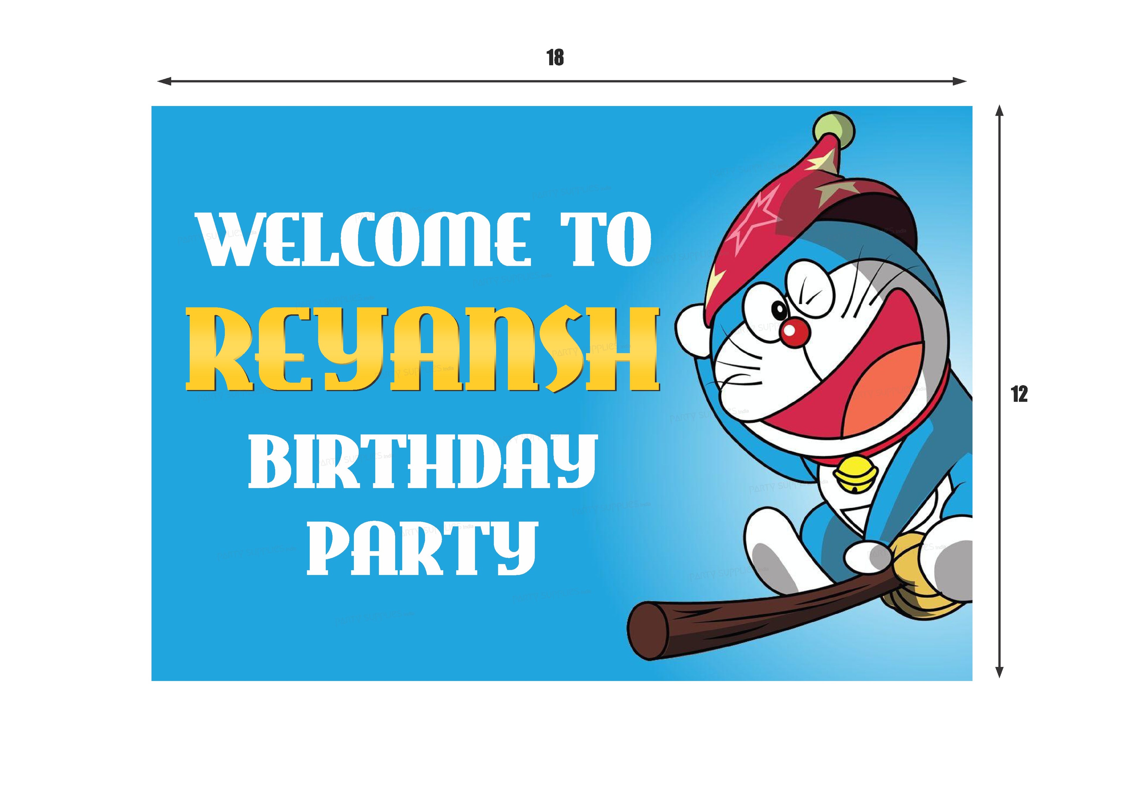 Doraemon Theme Welcome Board