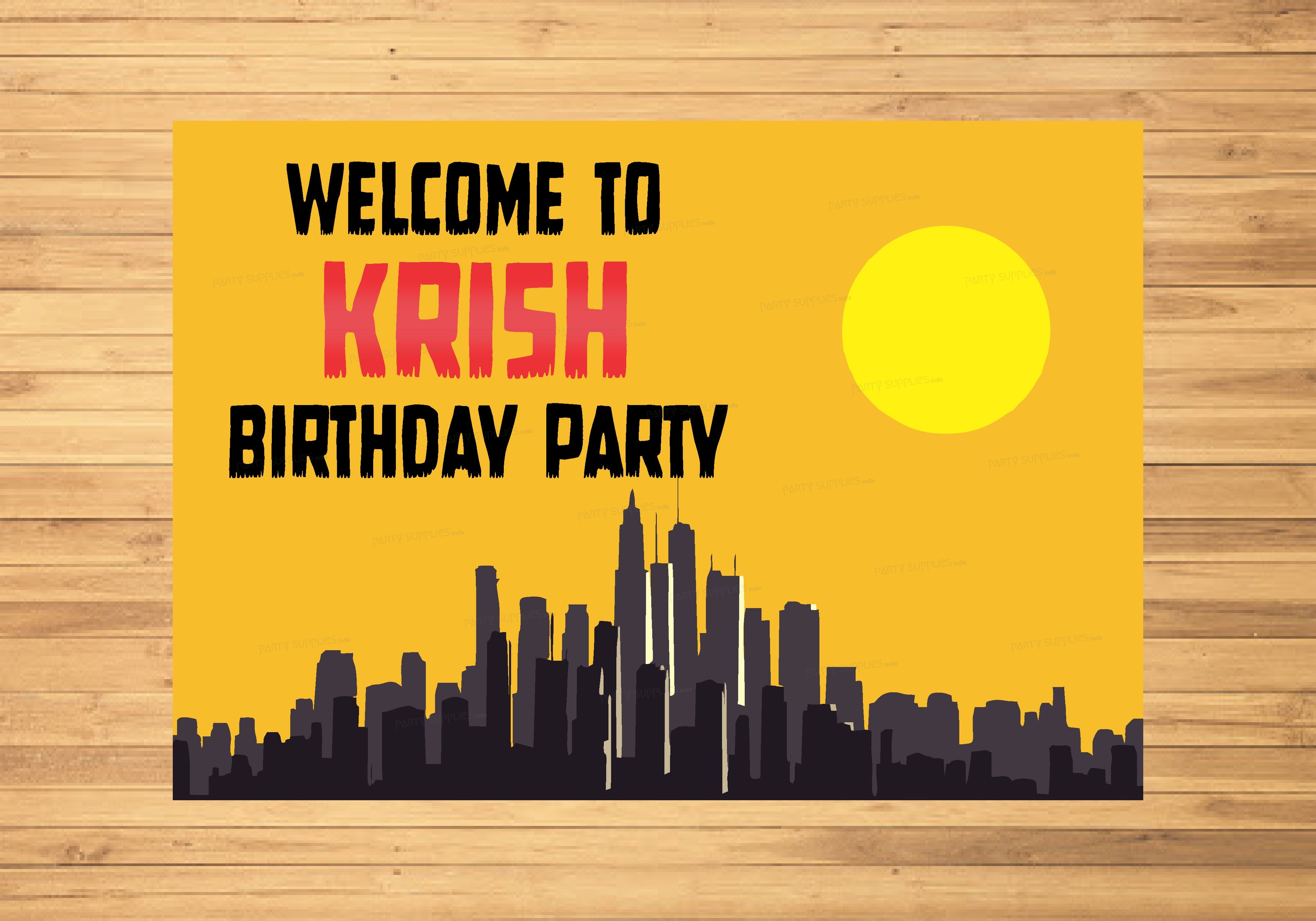 Batman Theme Customized Welcome Board - image 3 of 3 | Party Supplies India