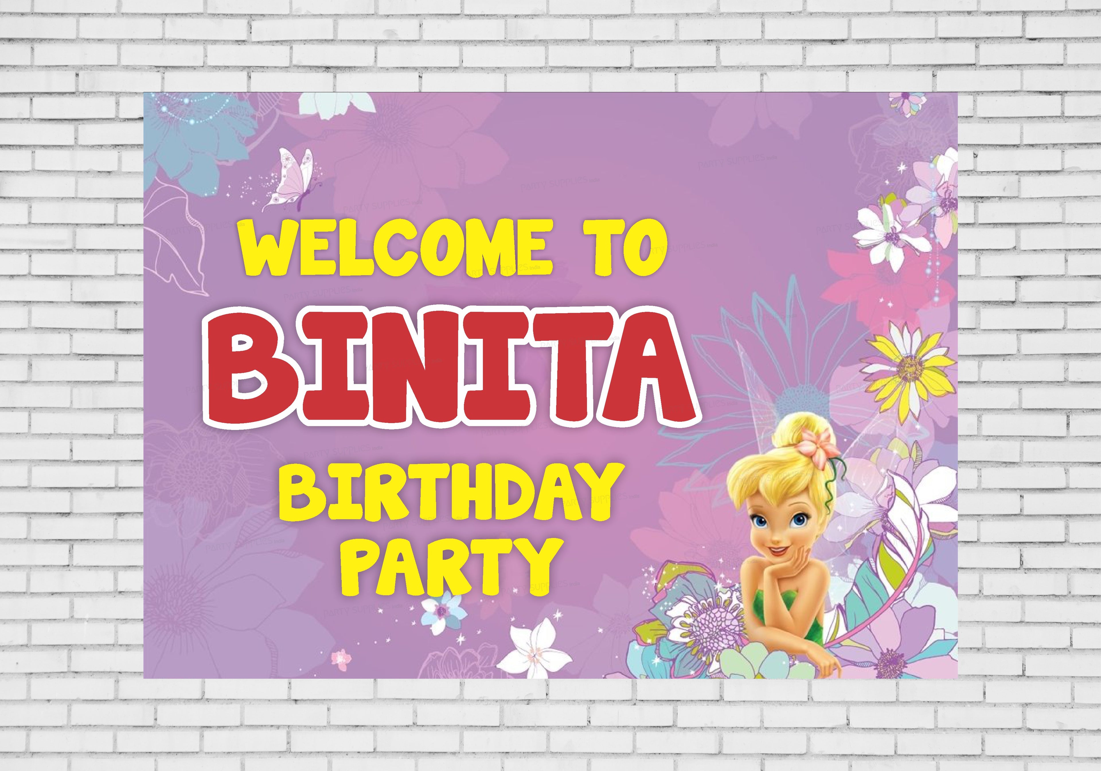 Tinker Bell Theme Customized Welcome Board