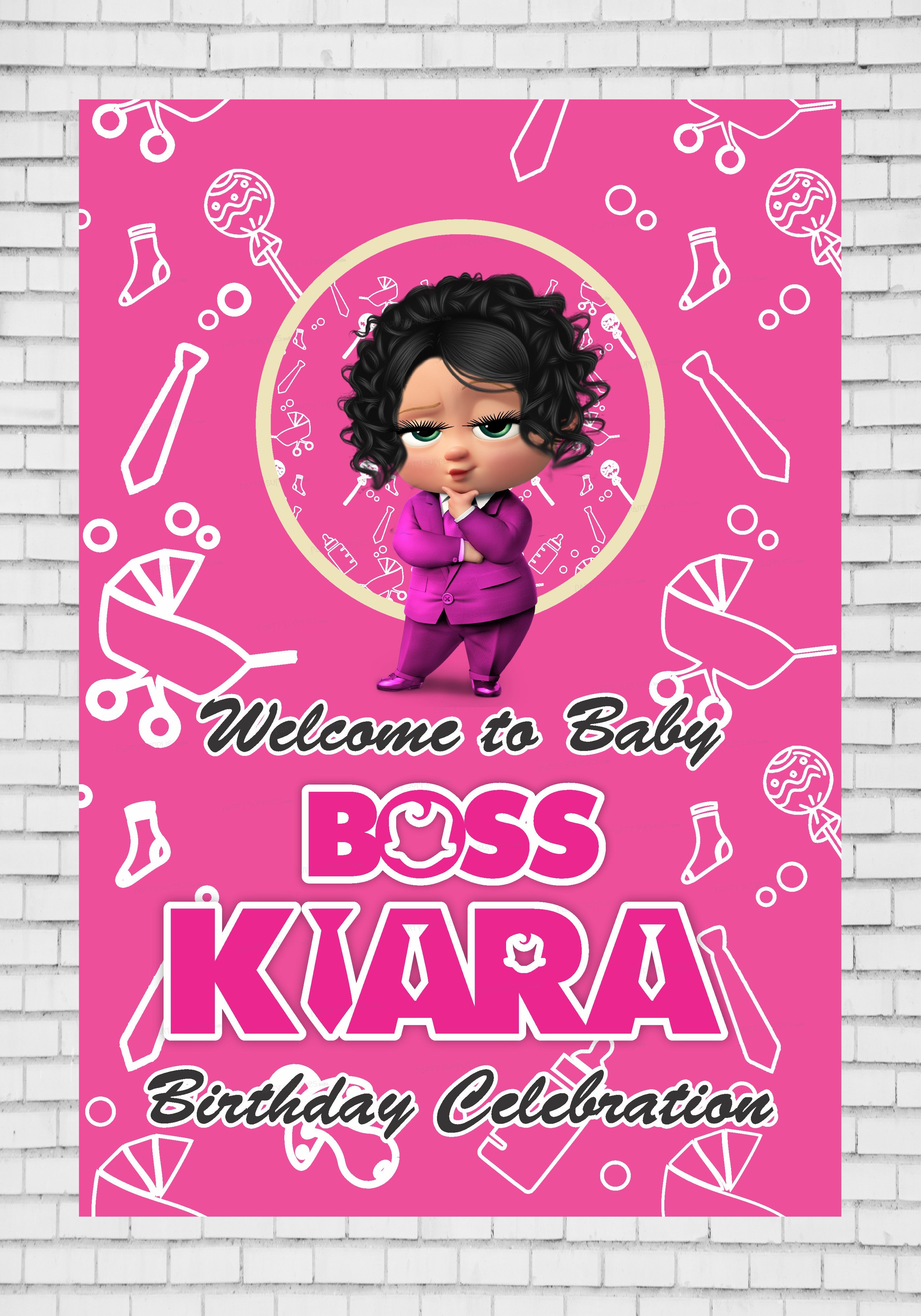 PSI Lady Boss Baby Theme Welcome Board