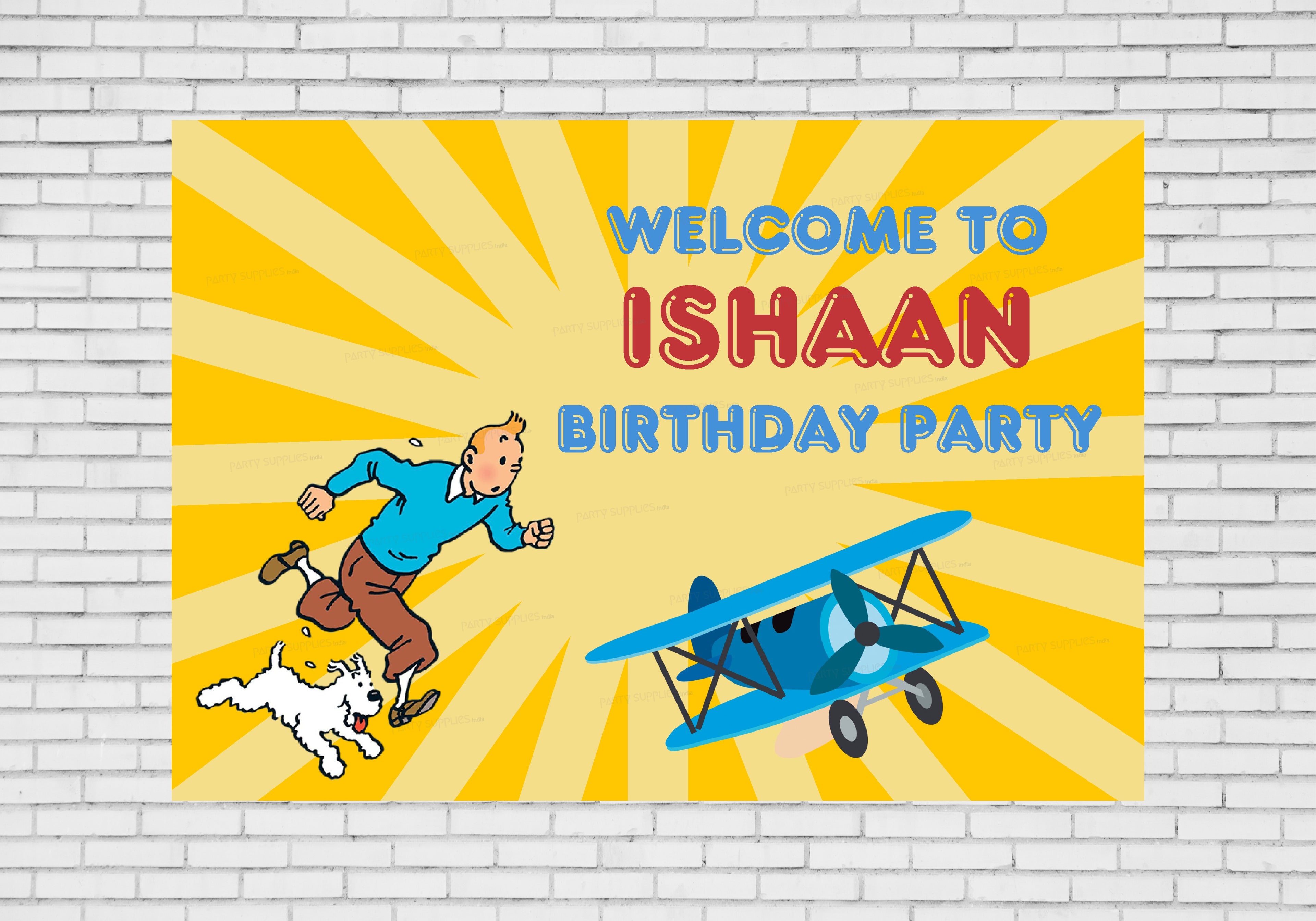 Tintin Theme Welcome Board