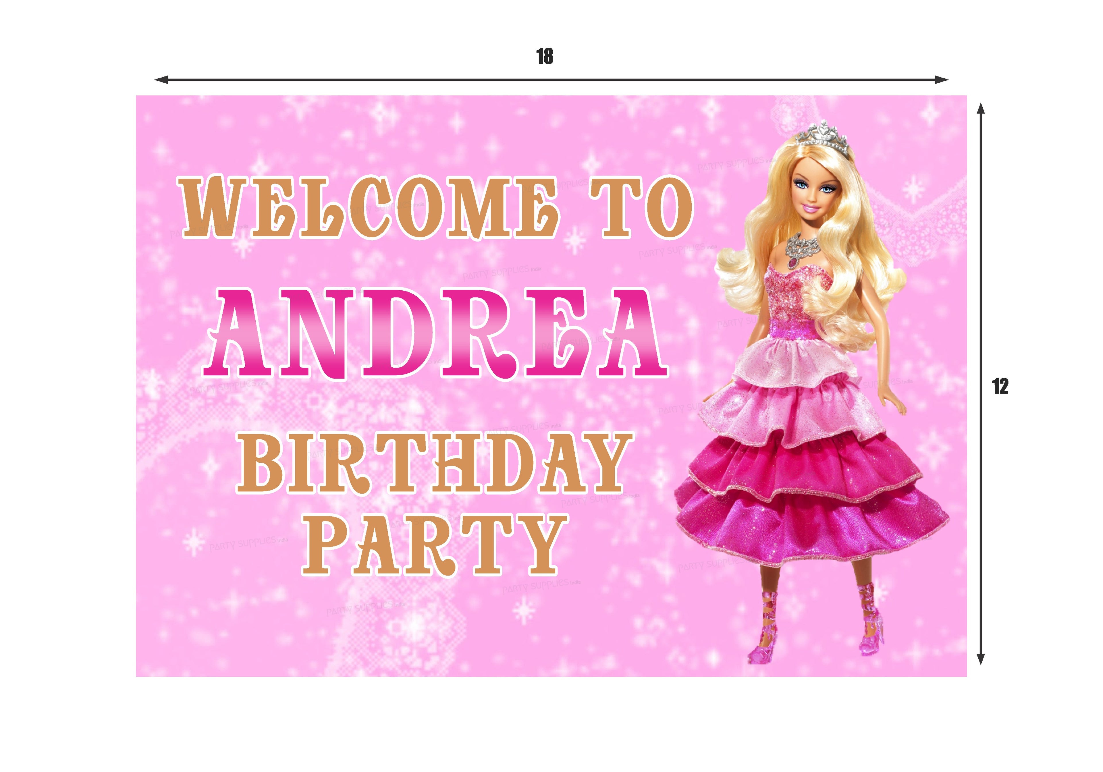Barbie Theme Personalized Welcome Board