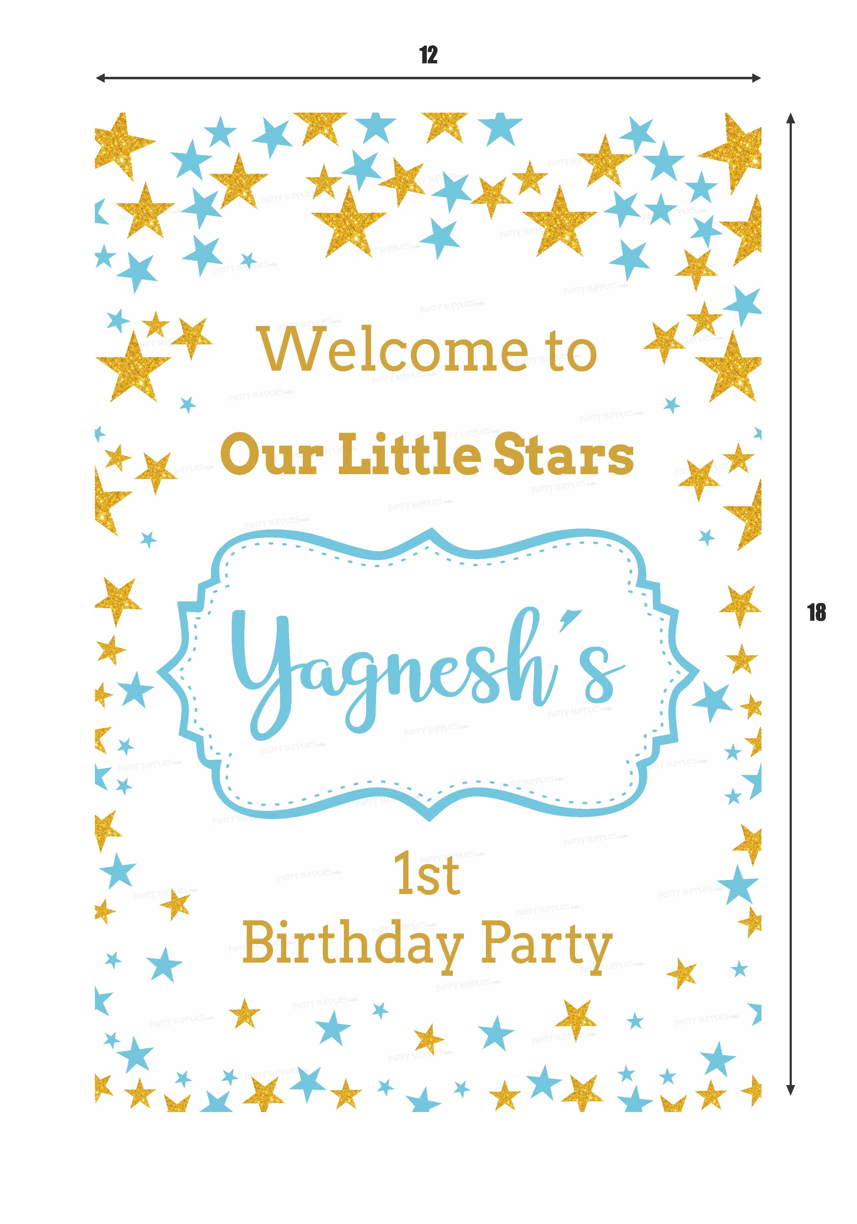 Twinkle Twinkle Little Star Boy Theme Customized Welcome Board - image 3 of 3 | Party Supplies India