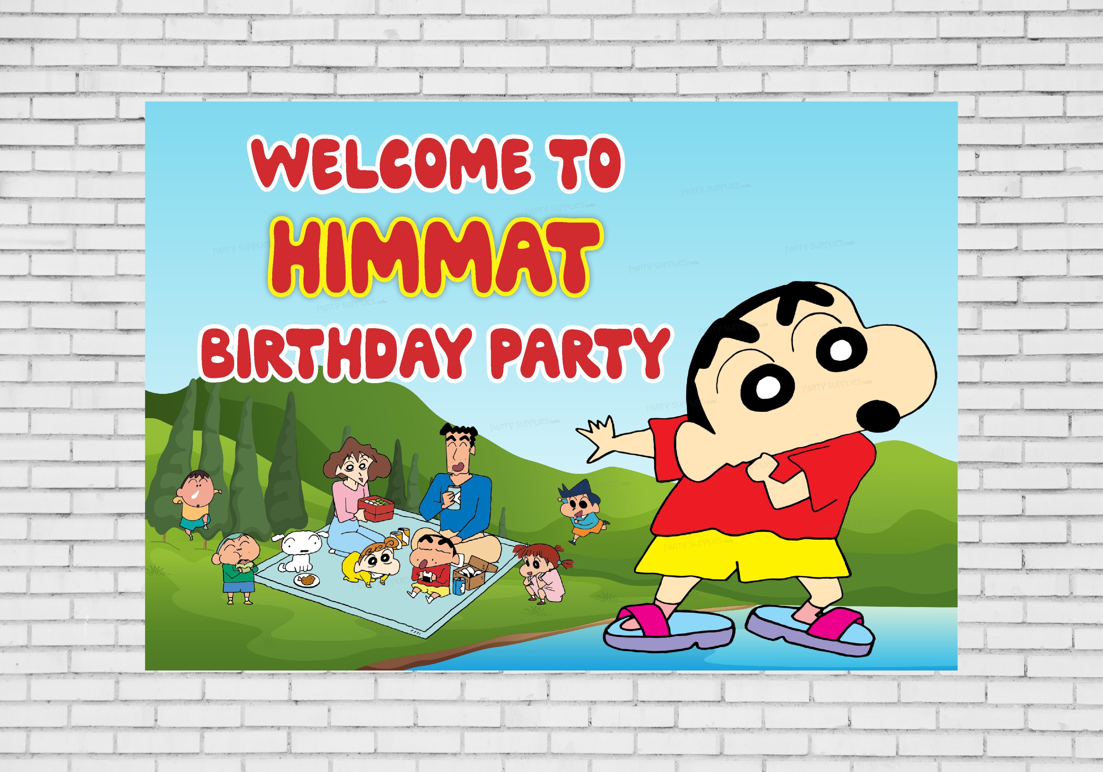 Shinchan Theme Customized Welcome Board