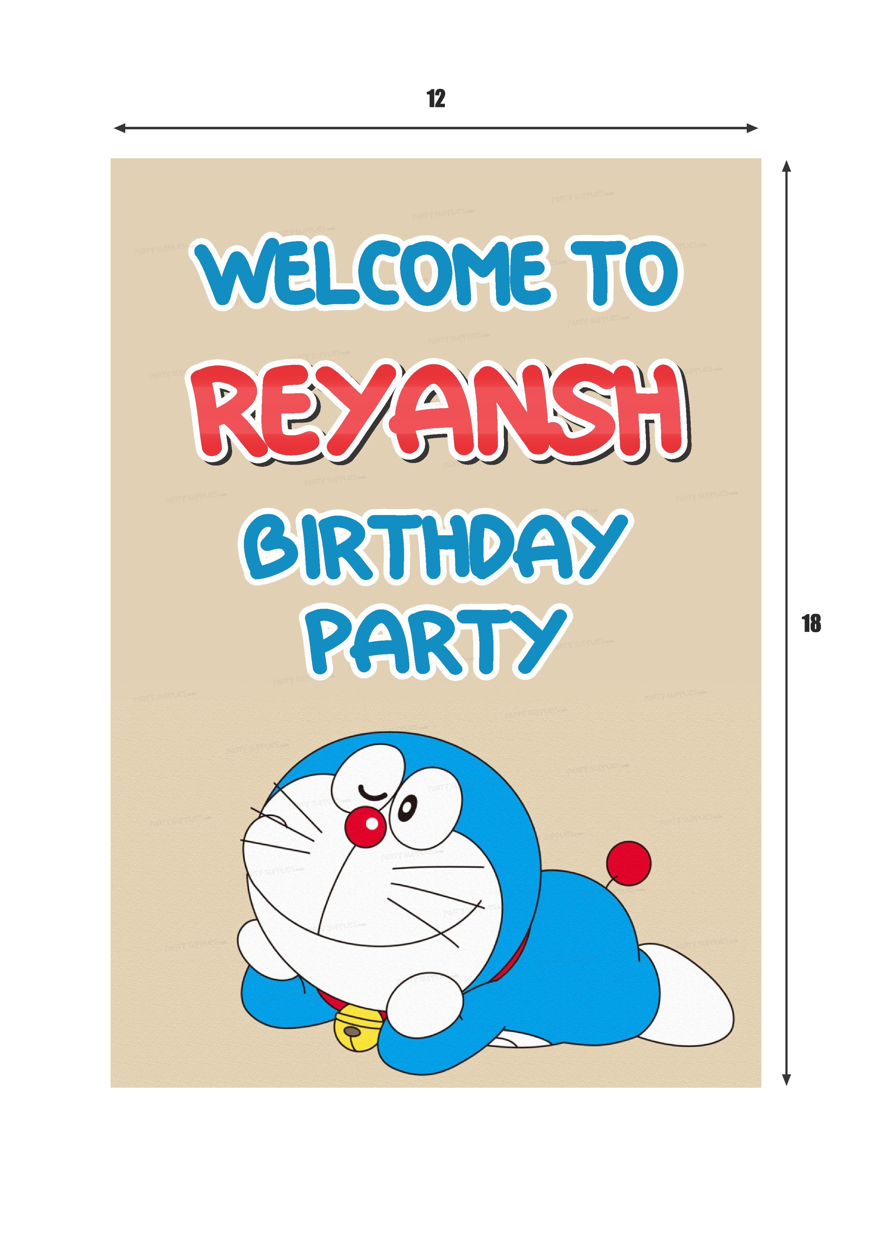 Doraemon Theme Customized Welcome Board