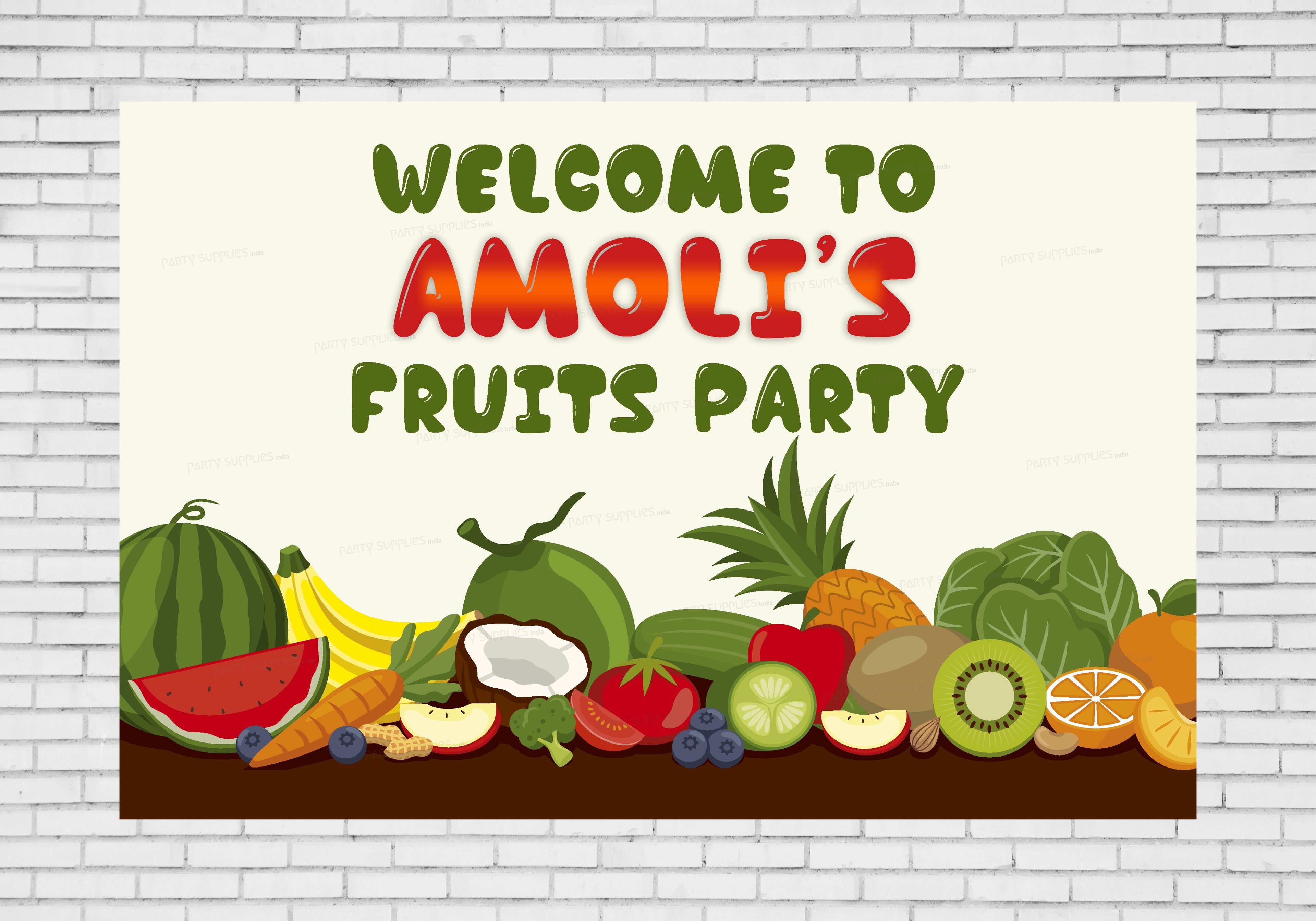 Fruits Theme Personalized Welcome Board