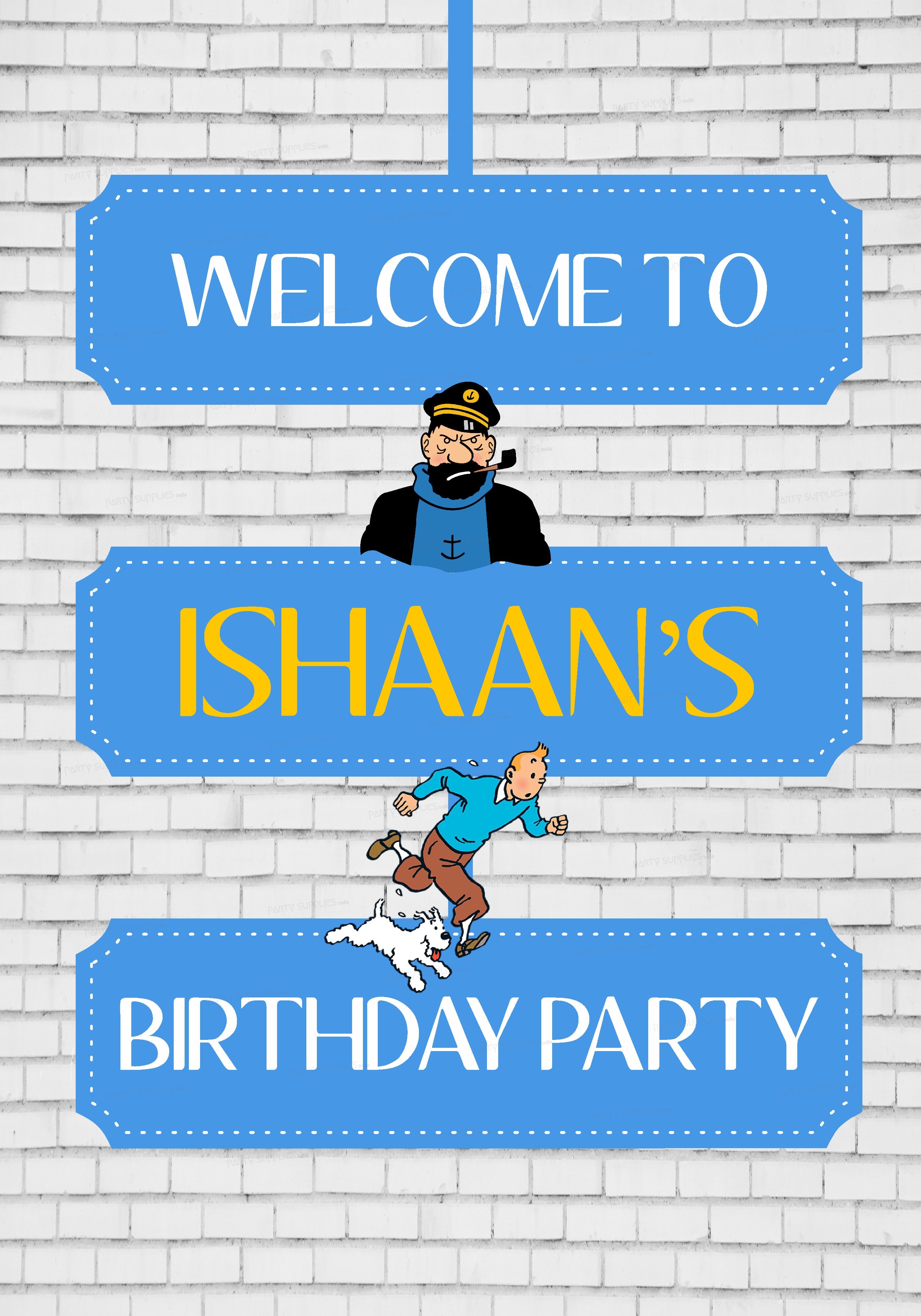 Tintin Theme Door Poster