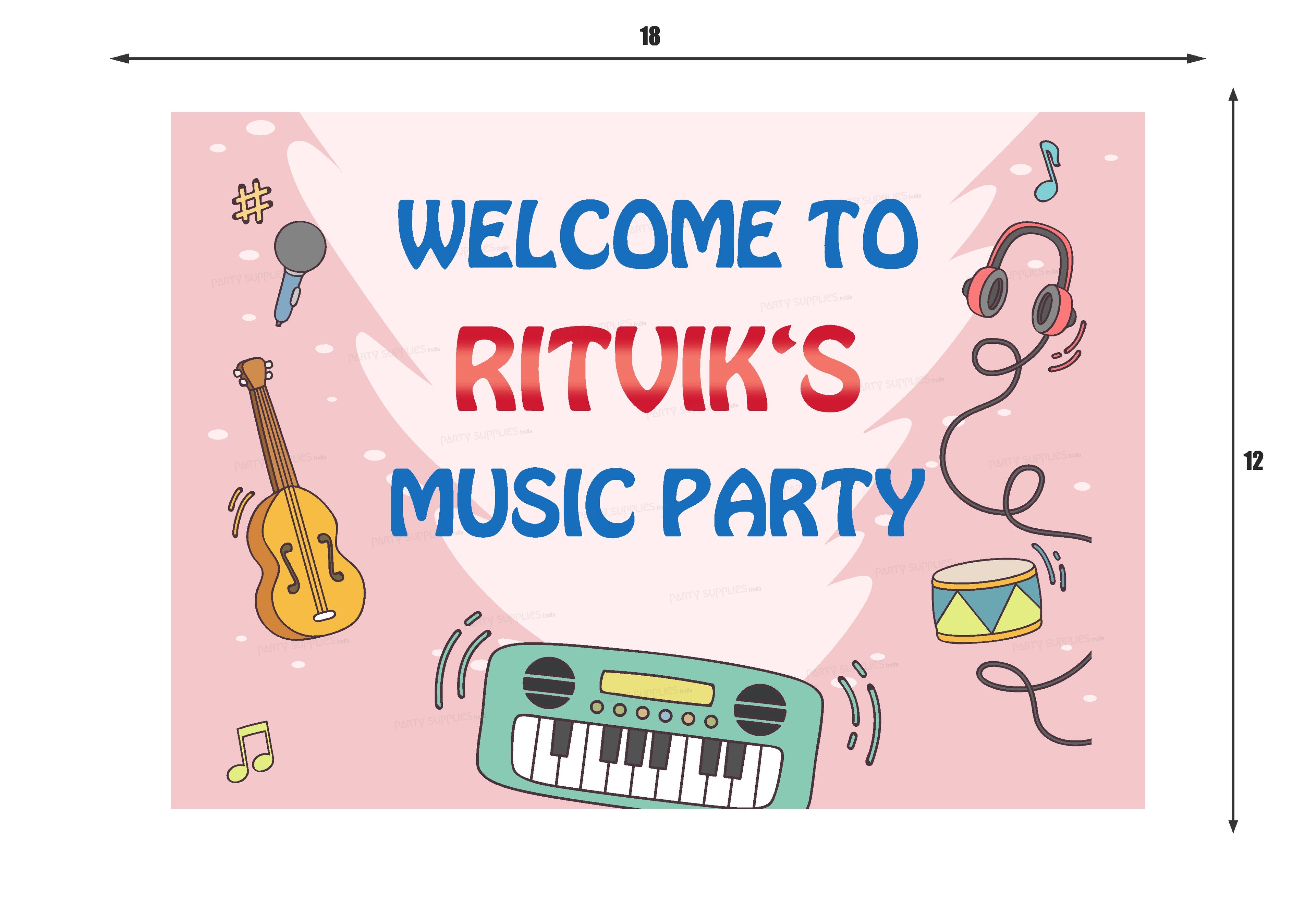 Music Theme Personalized Welcome Board