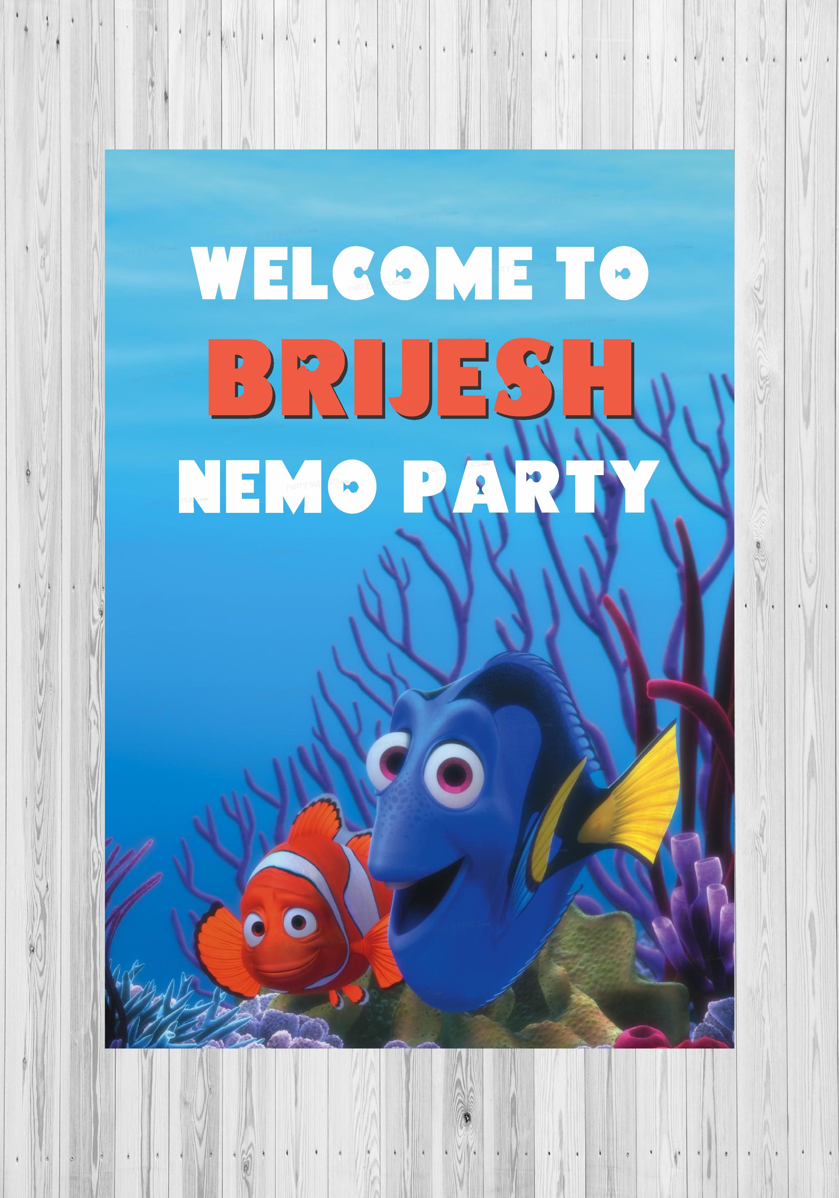 Nemo and Dory Theme Customized Welcome Board - image 3 of 3 | Party Supplies India