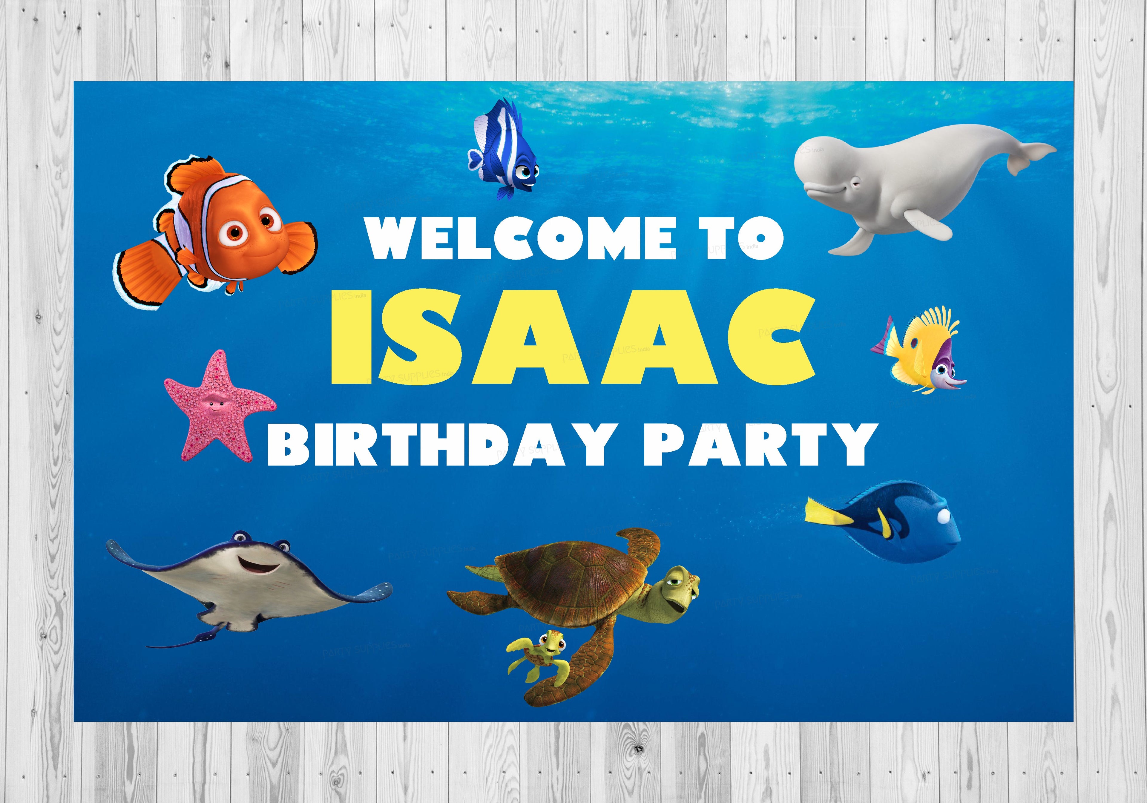 PSI Nemo and Dory Theme Personalized Welcome Board