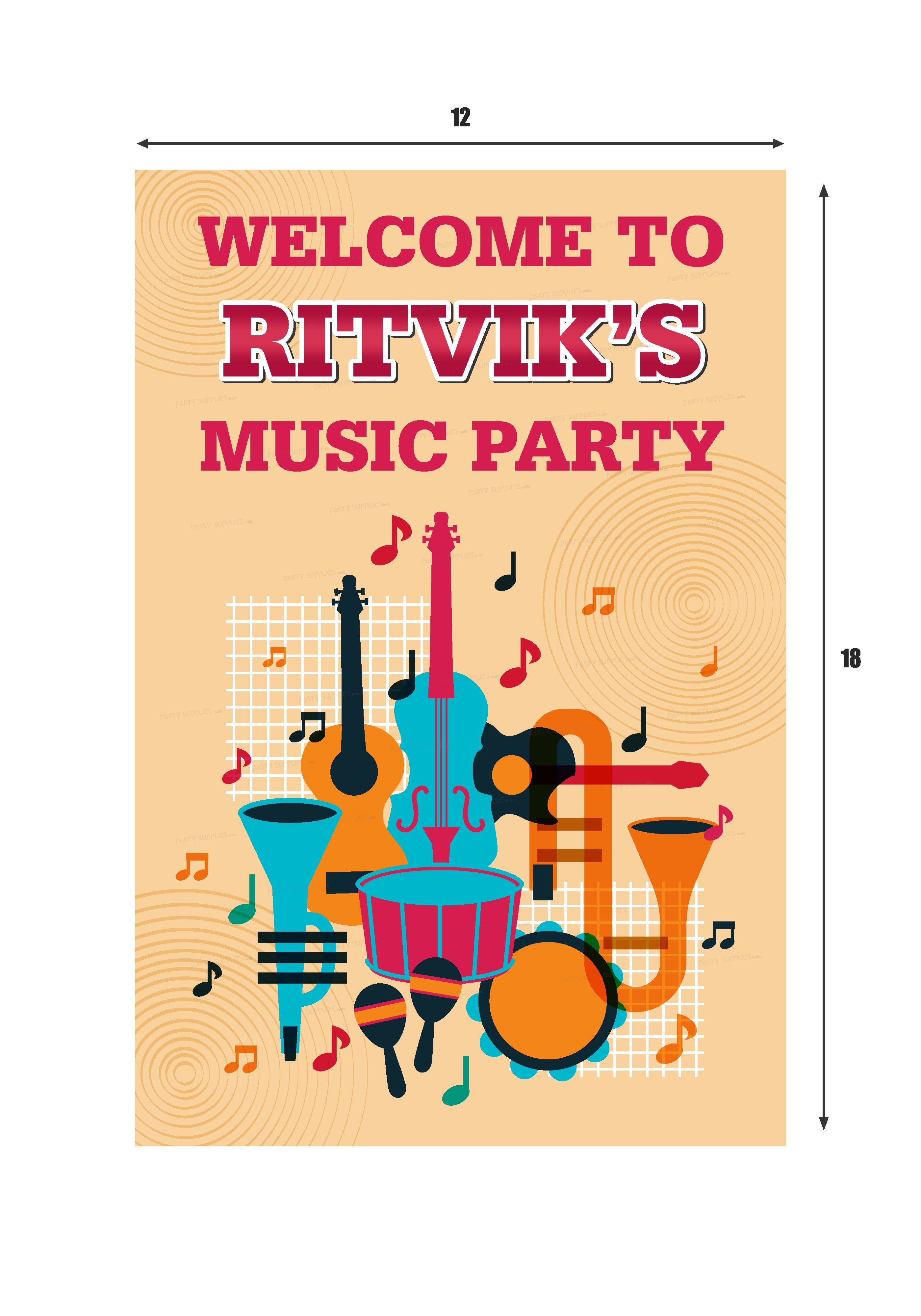 Music Theme Classic Welcome Board