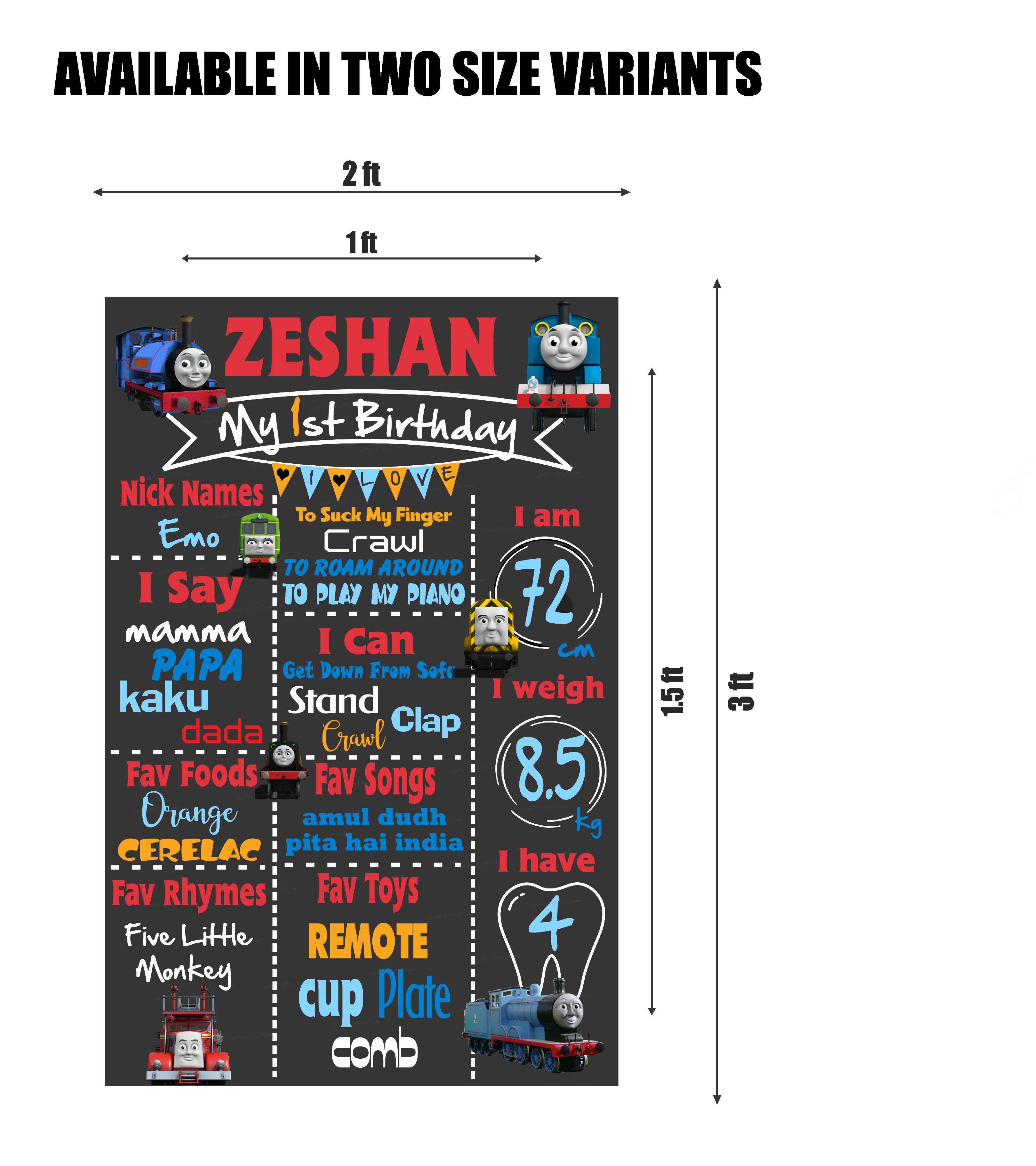 Thomas and Friends Theme Chalk Board