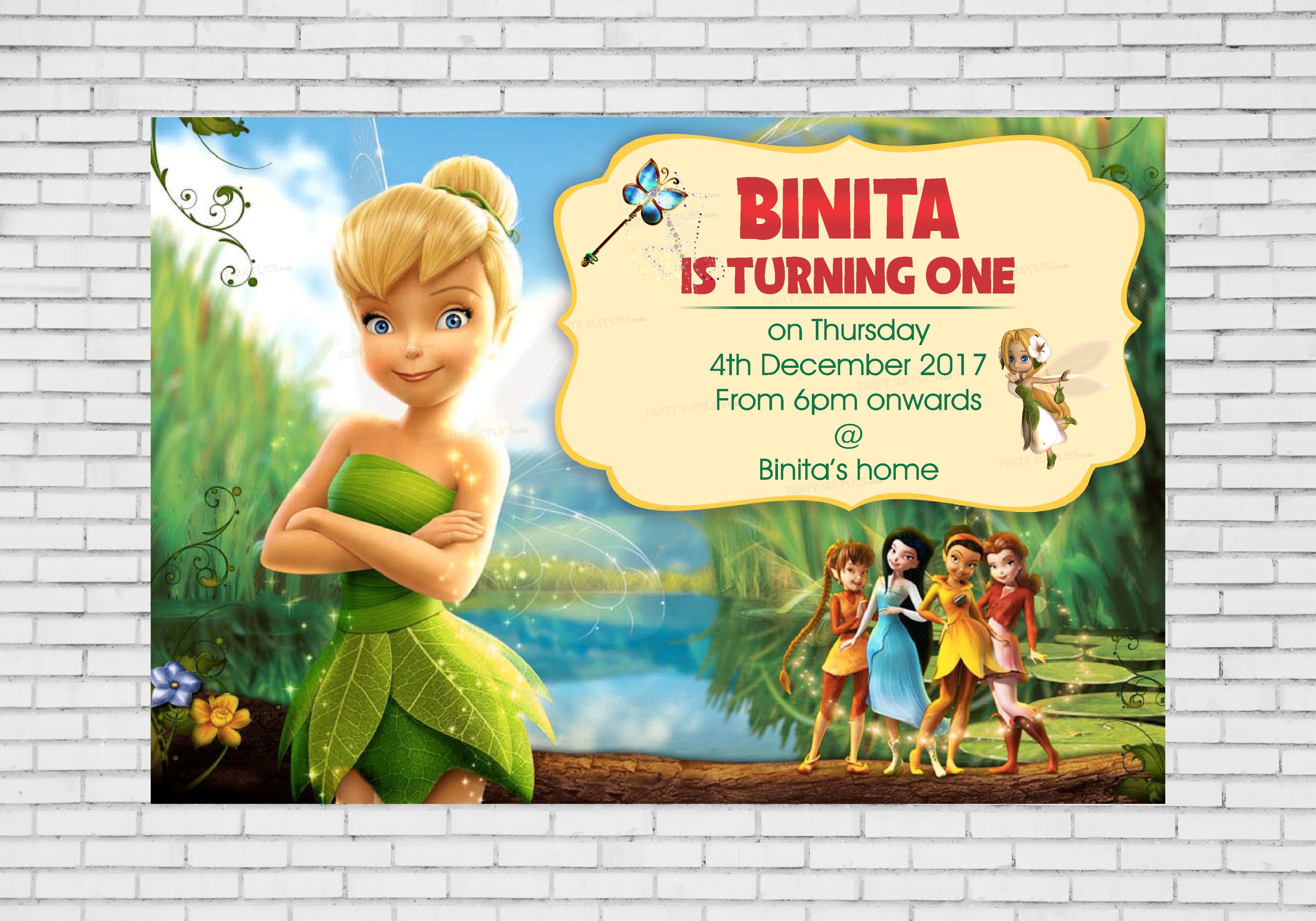Tinker Bell Theme Invite