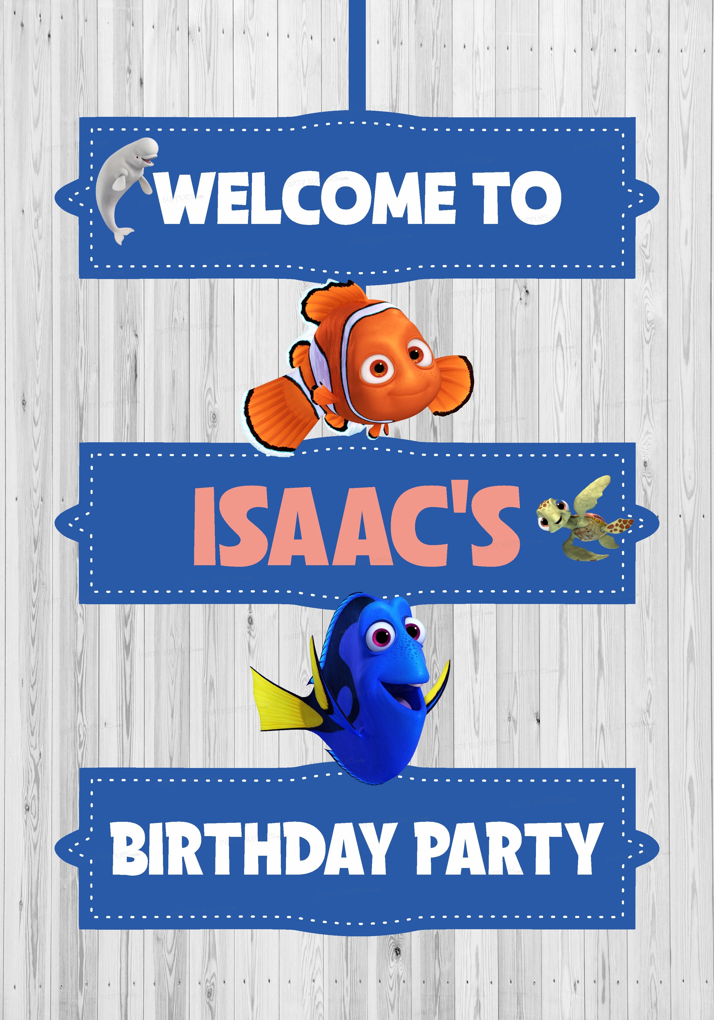 Nemo and Dory Theme Door Poster