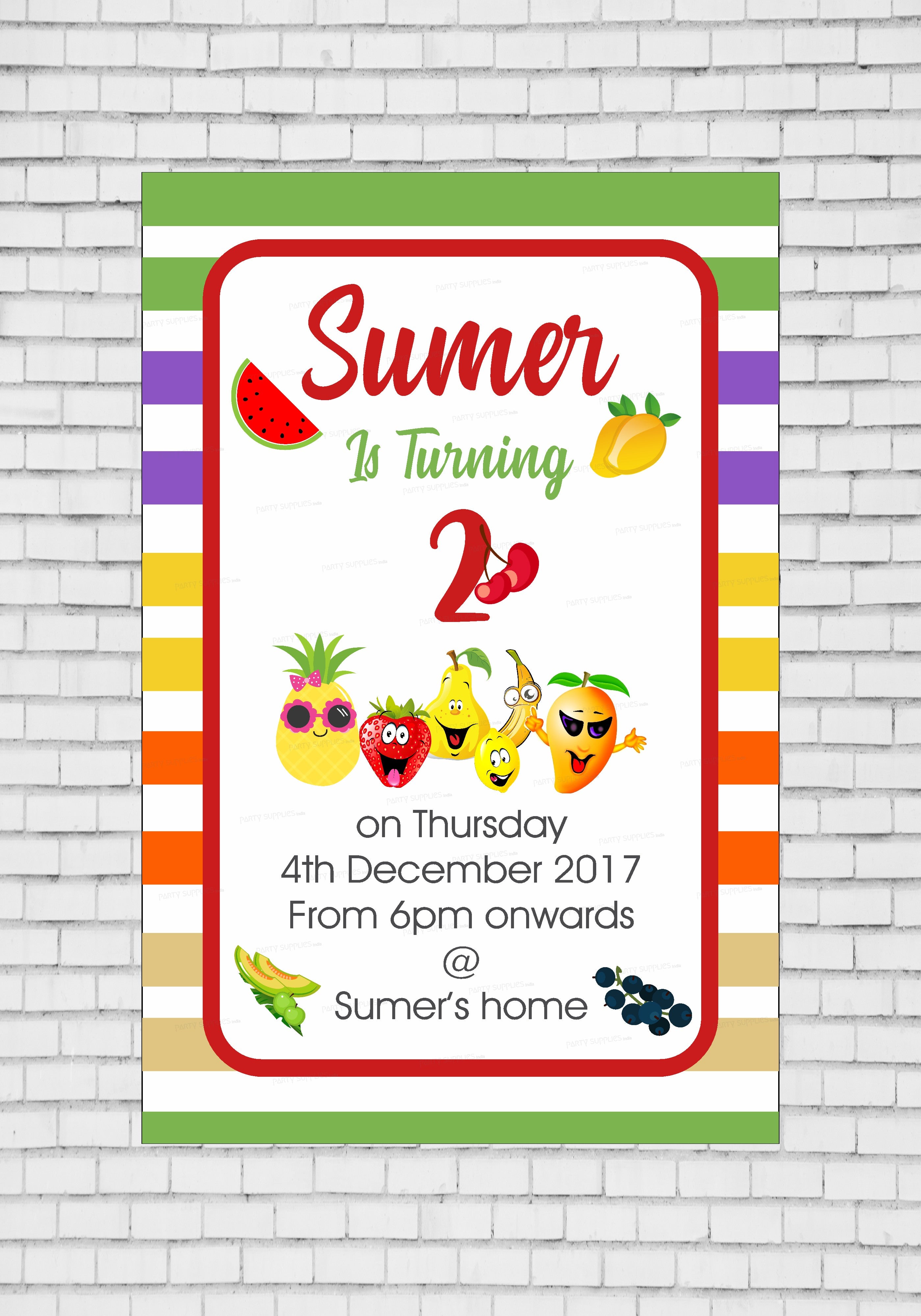 Fruits Theme Invite