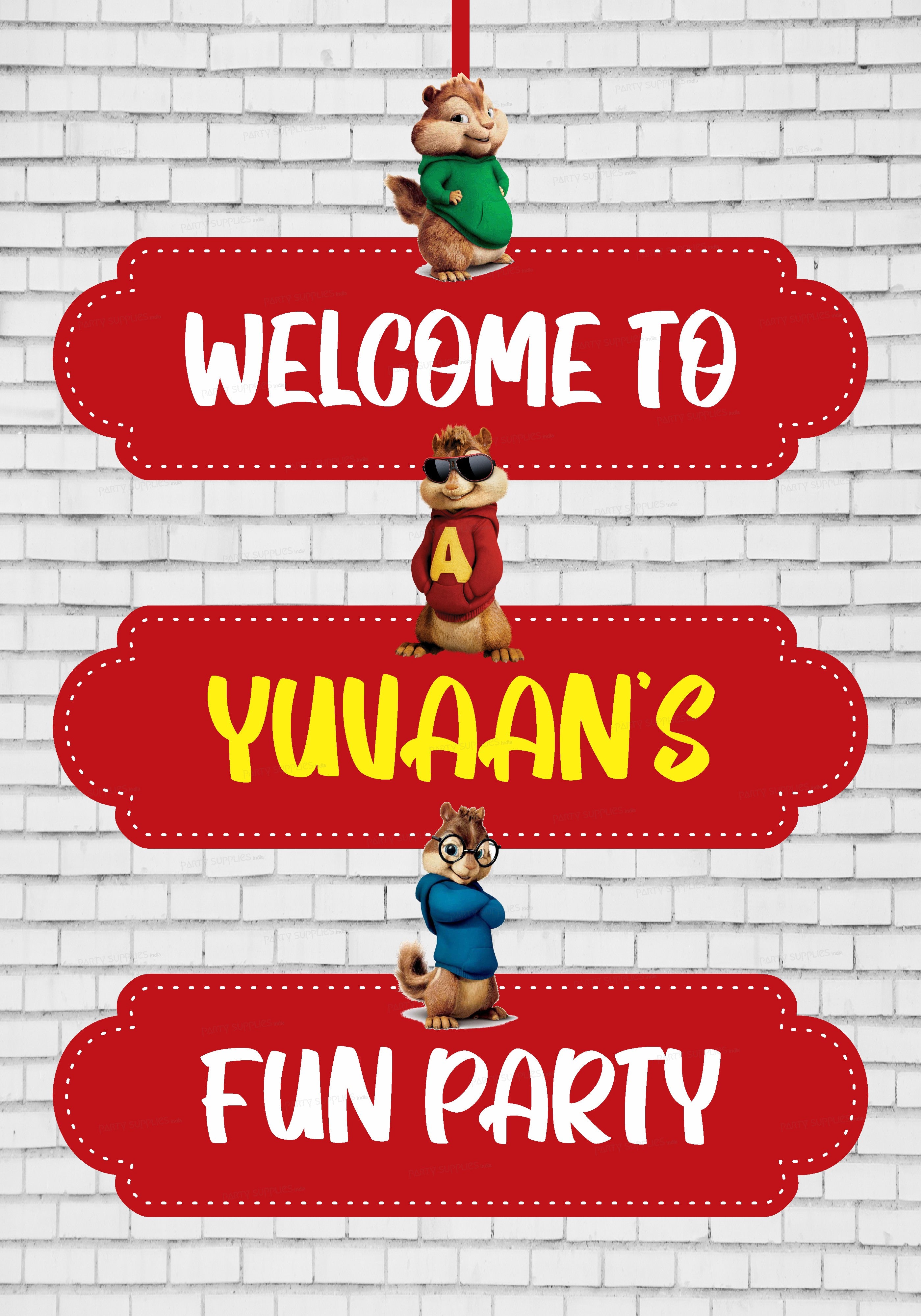 Alvin and Chipmunks Theme Door Poster