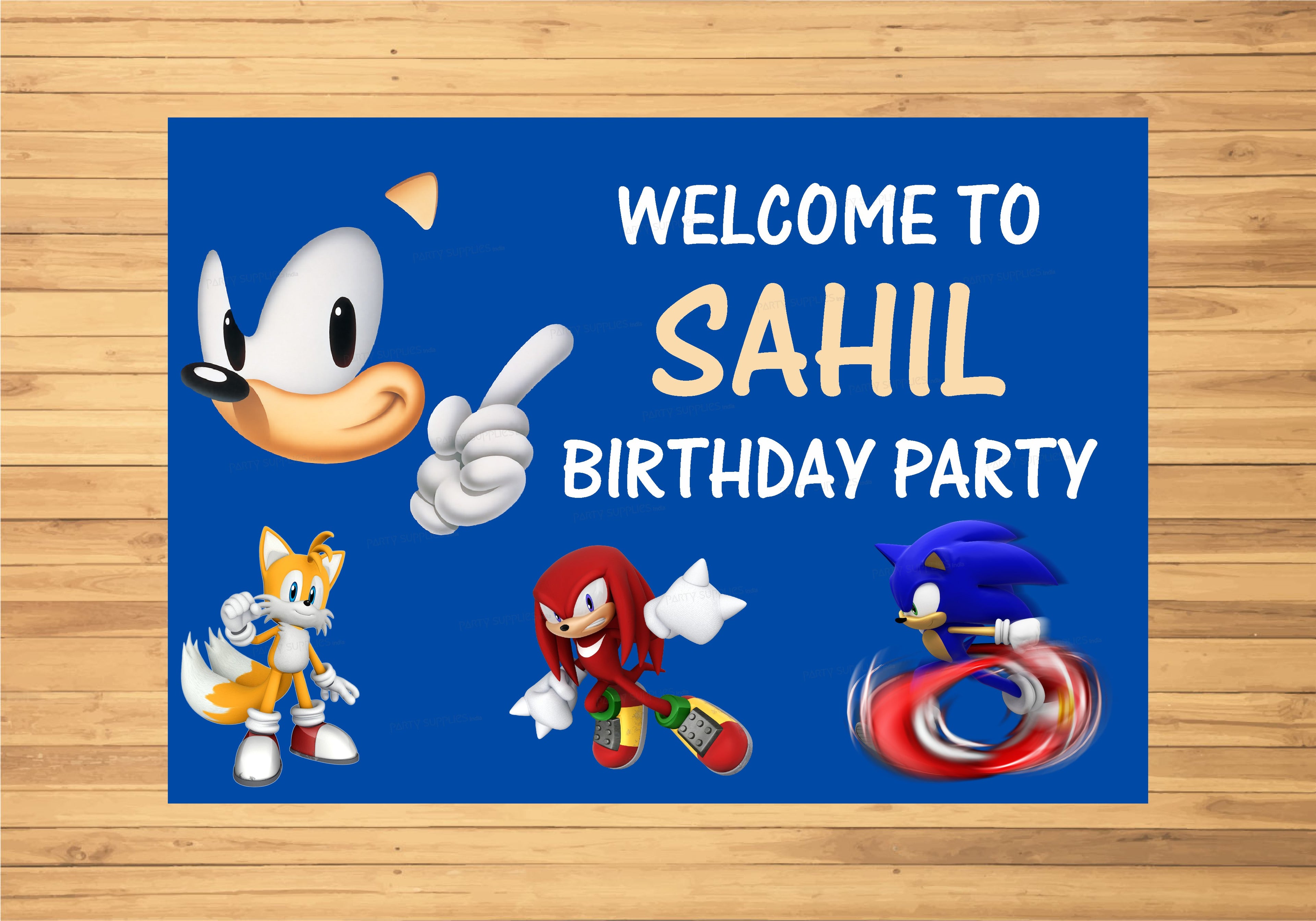 Sonic the Hedgehog Theme Welcome Board