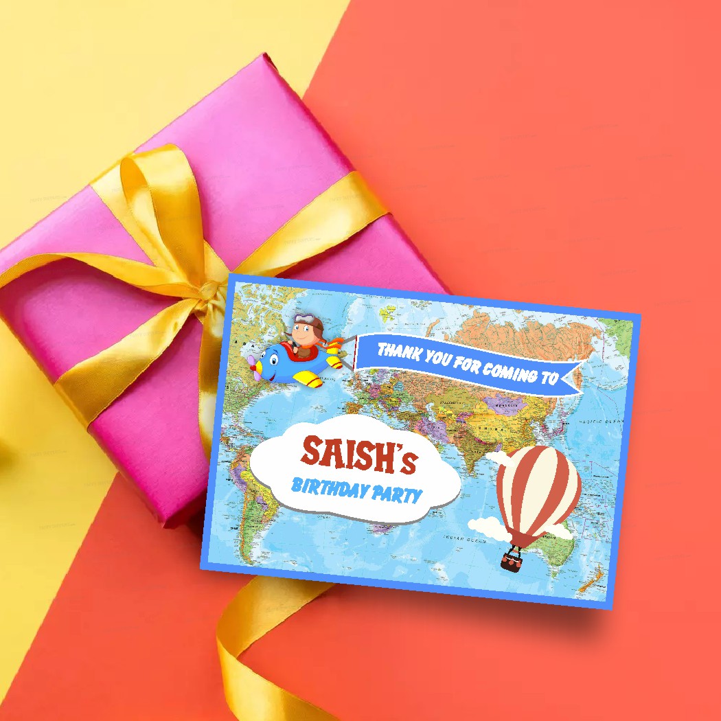 Aeroplane Theme Thank You Card